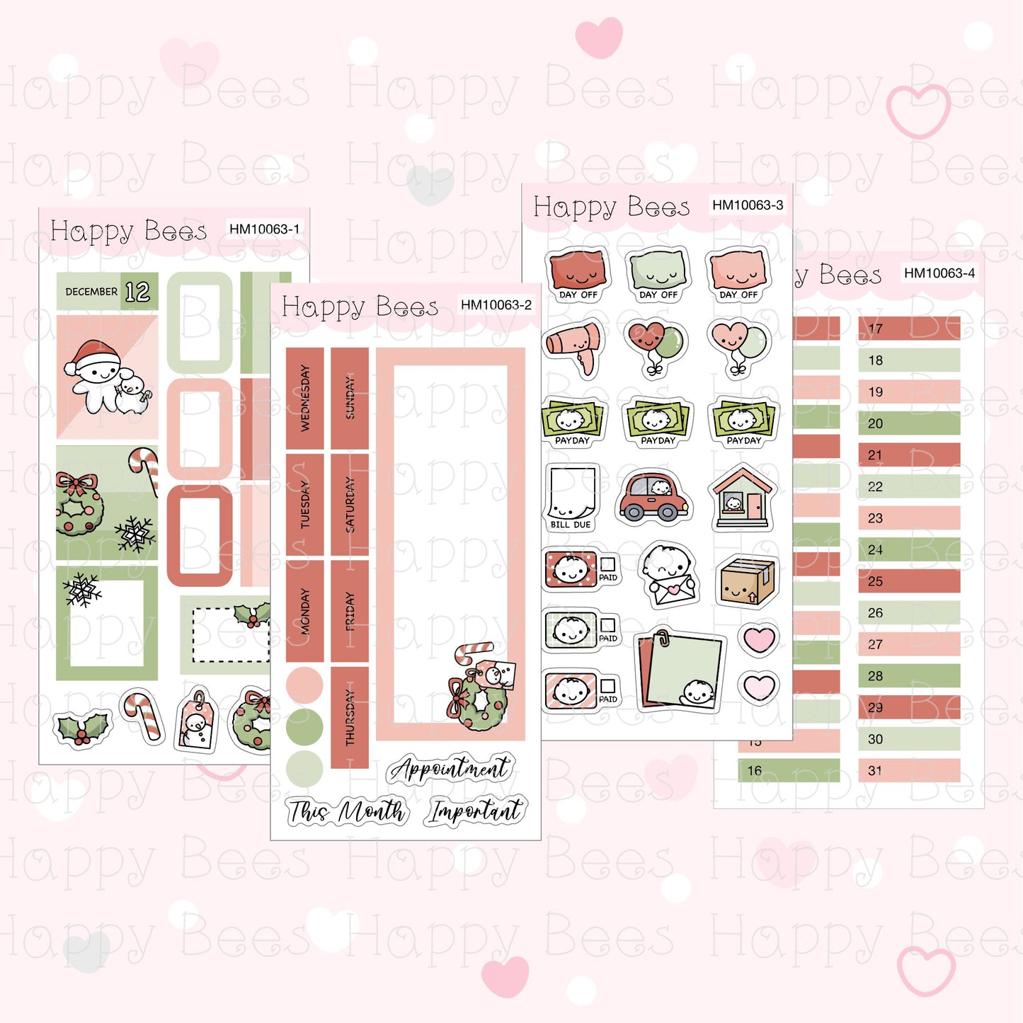 July to December - Hobonichi Weeks Monthly Planner Sticker Kit HM10058-63