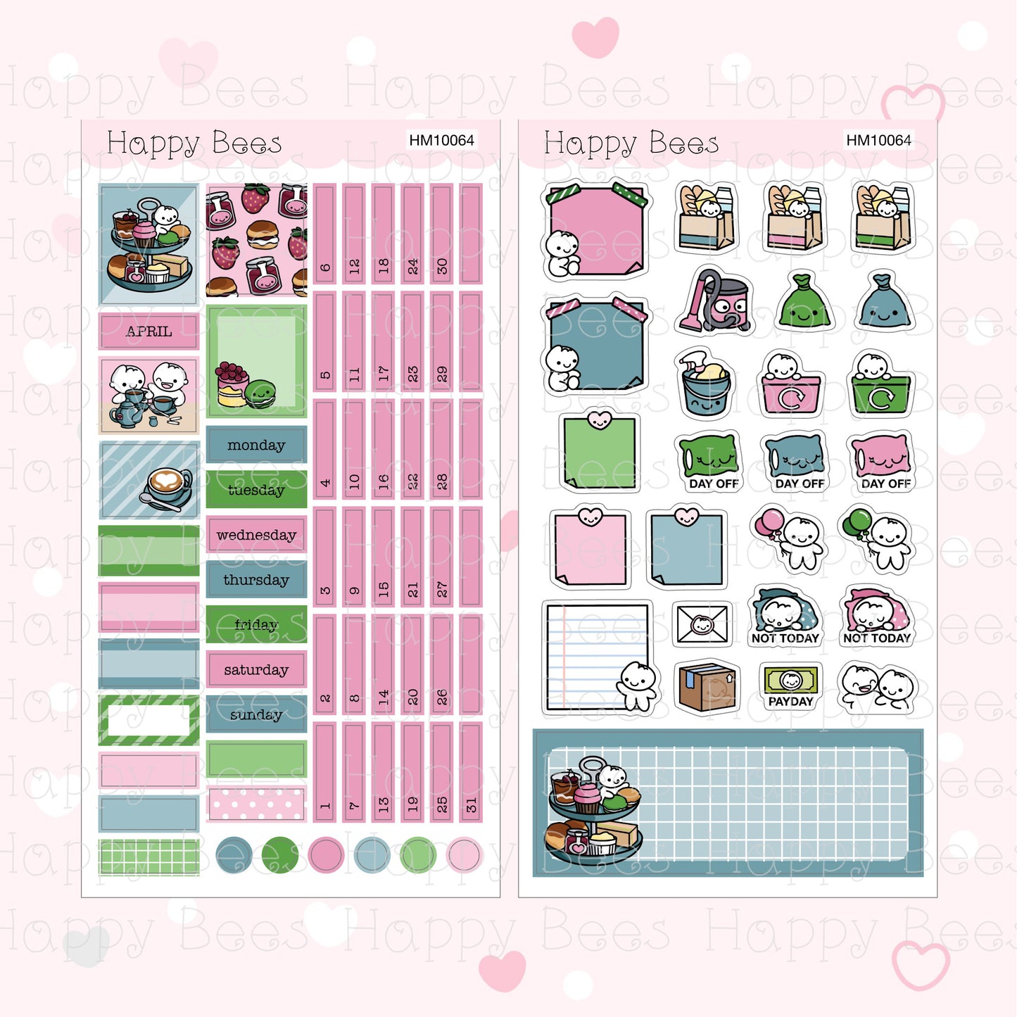 April to June - Hobonichi Weeks Monthly Planner Sticker Kit Vol. 2 HM10064-66