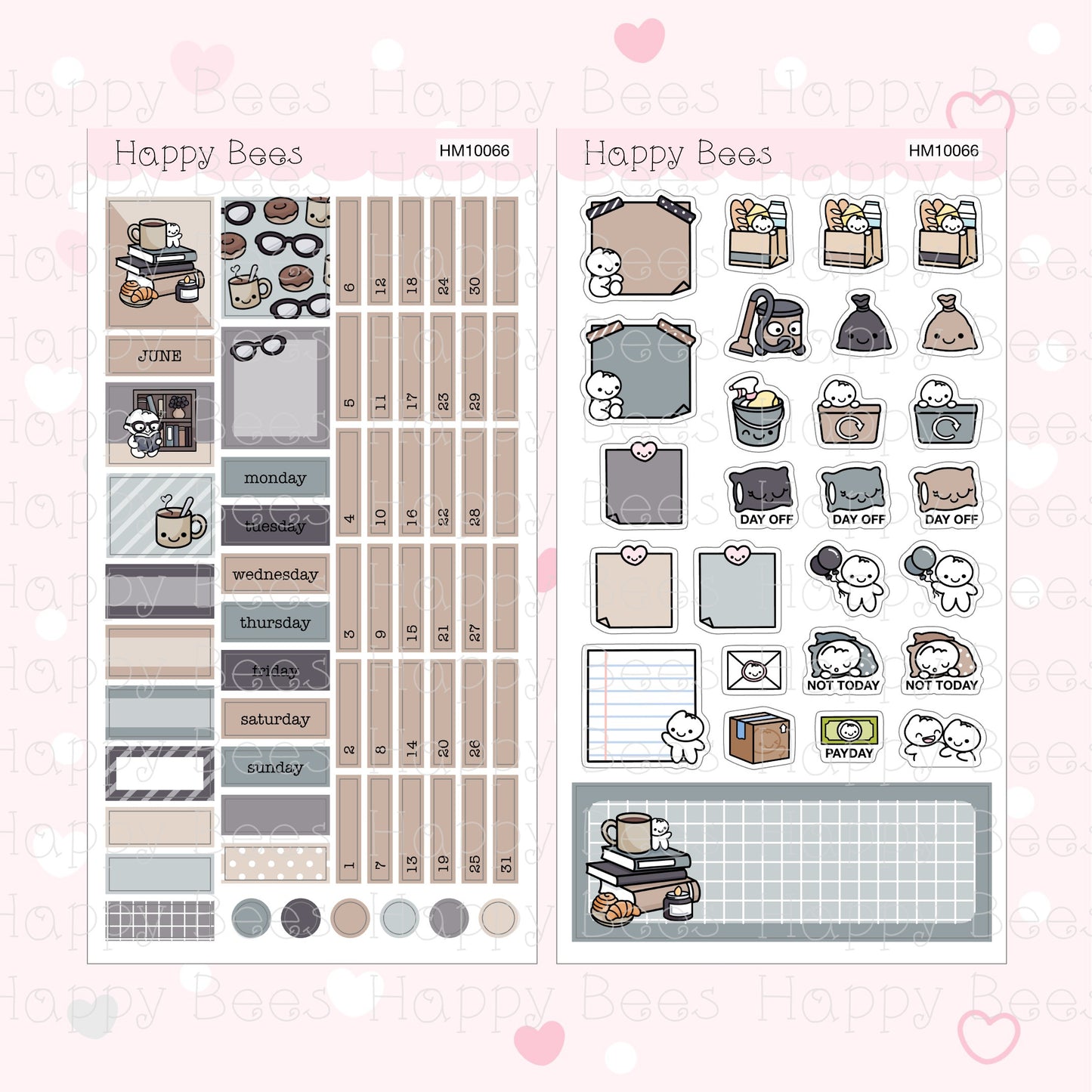 April to June - Hobonichi Weeks Monthly Planner Sticker Kit Vol. 2 HM10064-66