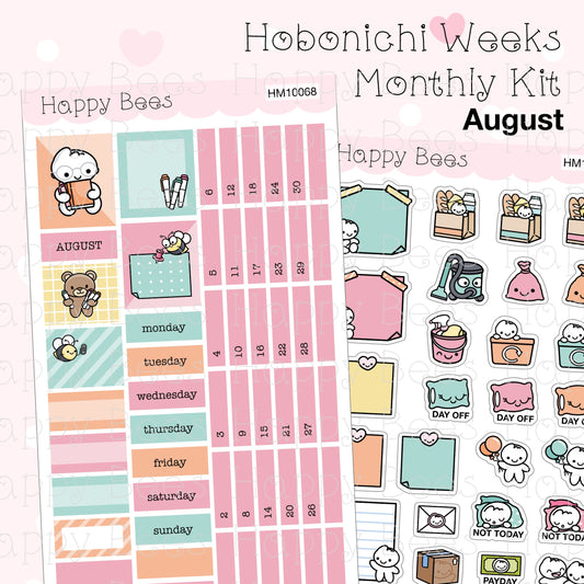 Stationery Lovers / August - Hobonichi Weeks Monthly Planner Sticker Kit Vol. 2 HM10068