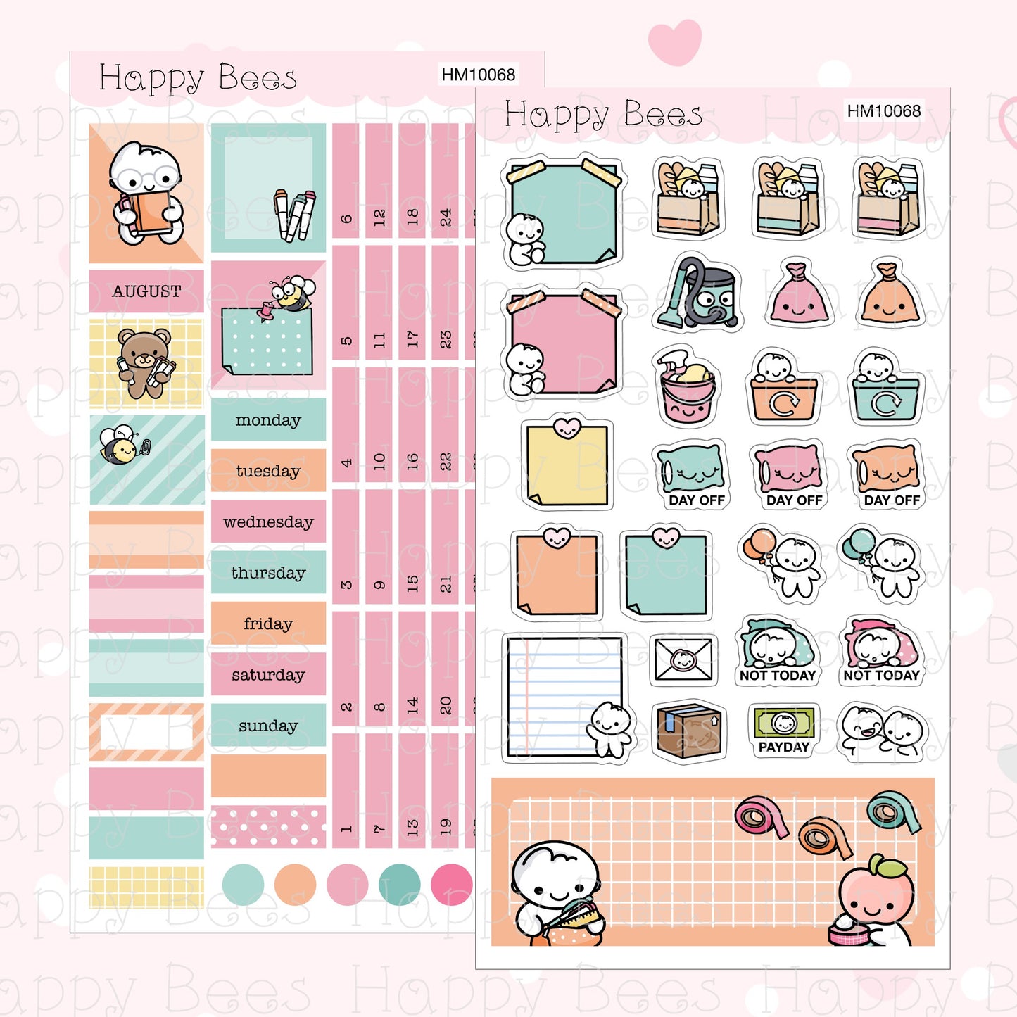 Stationery Lovers / August - Hobonichi Weeks Monthly Planner Sticker Kit Vol. 2 HM10068