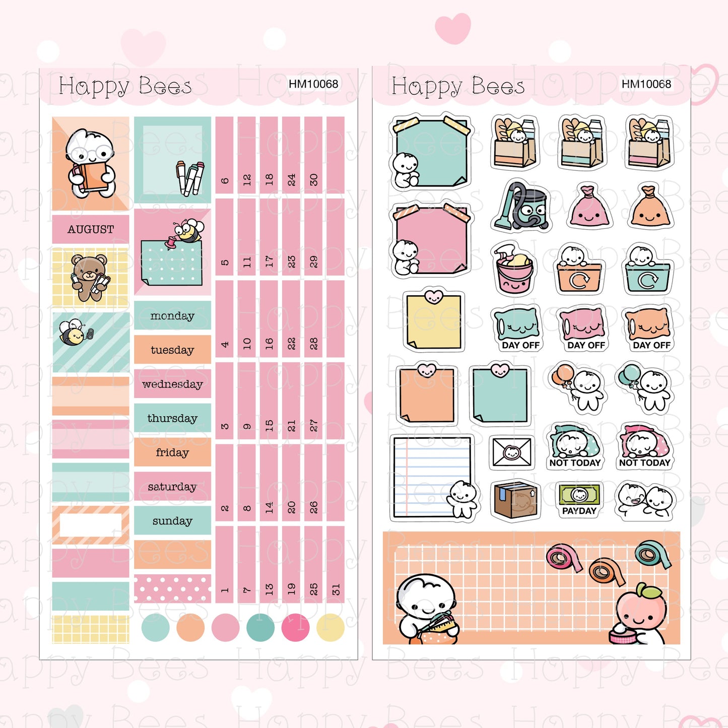 July to December - Hobonichi Weeks Monthly Planner Sticker Kit Vol. 2 HM10067-72