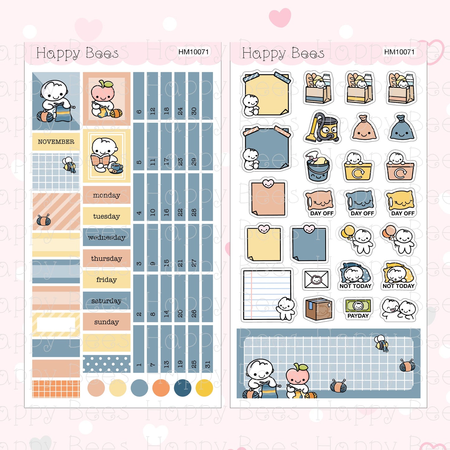 July to December - Hobonichi Weeks Monthly Planner Sticker Kit Vol. 2 HM10067-72