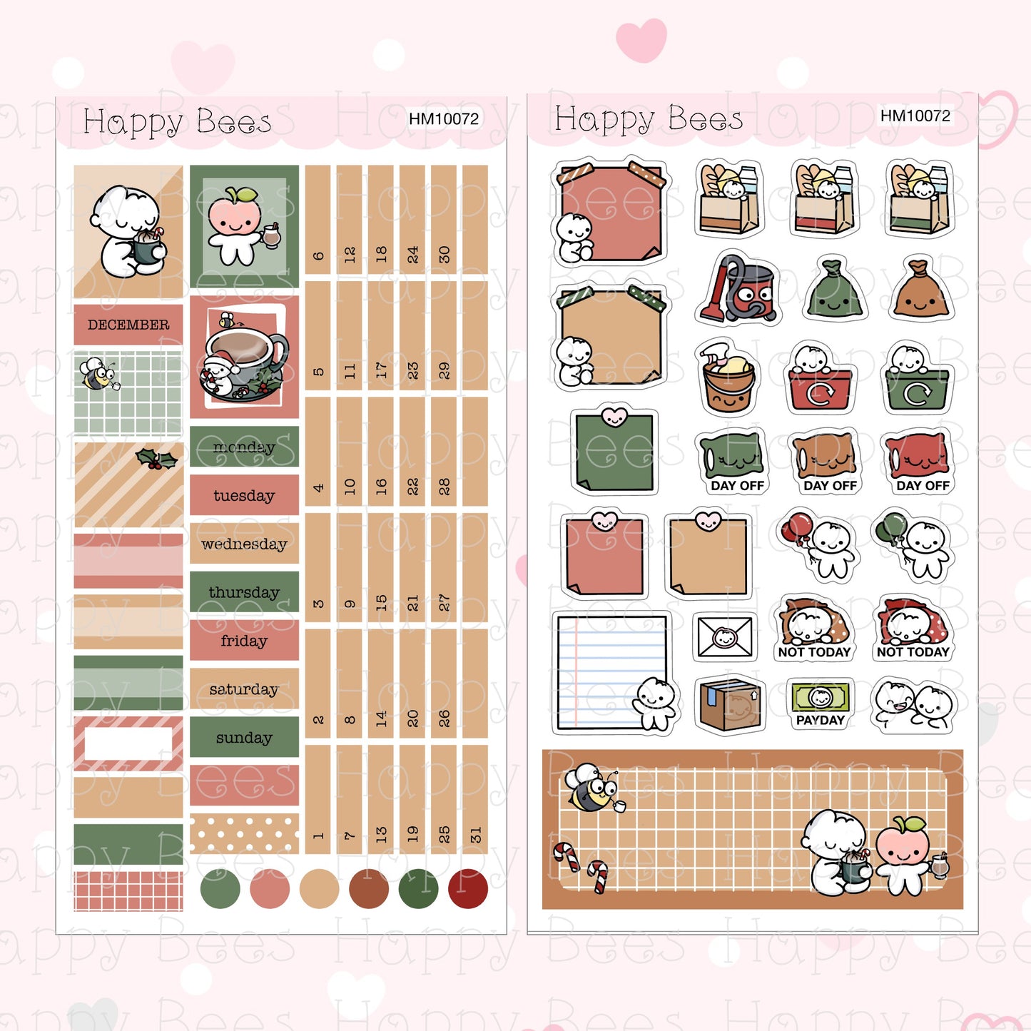 July to December - Hobonichi Weeks Monthly Planner Sticker Kit Vol. 2 HM10067-72