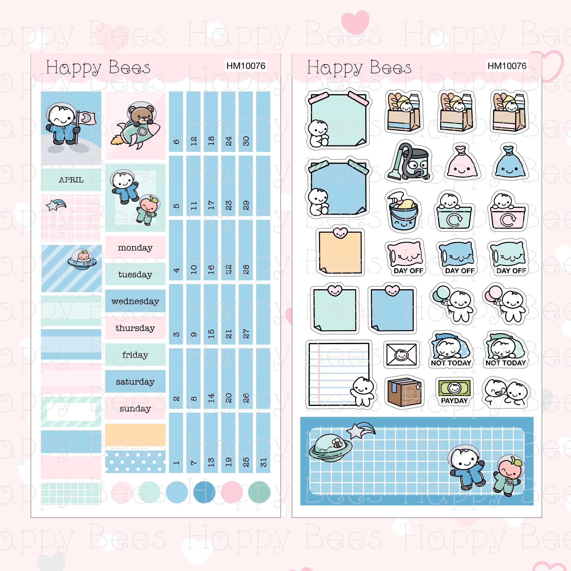 January to June - Hobonichi Weeks Monthly Planner Sticker Kit Vol. 2 HM10073-78