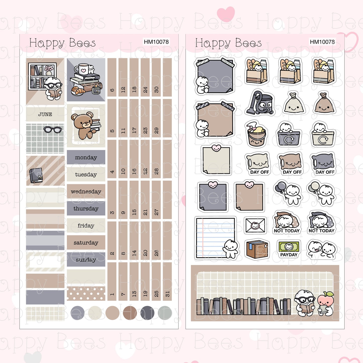 January to June - Hobonichi Weeks Monthly Planner Sticker Kit Vol. 2 HM10073-78