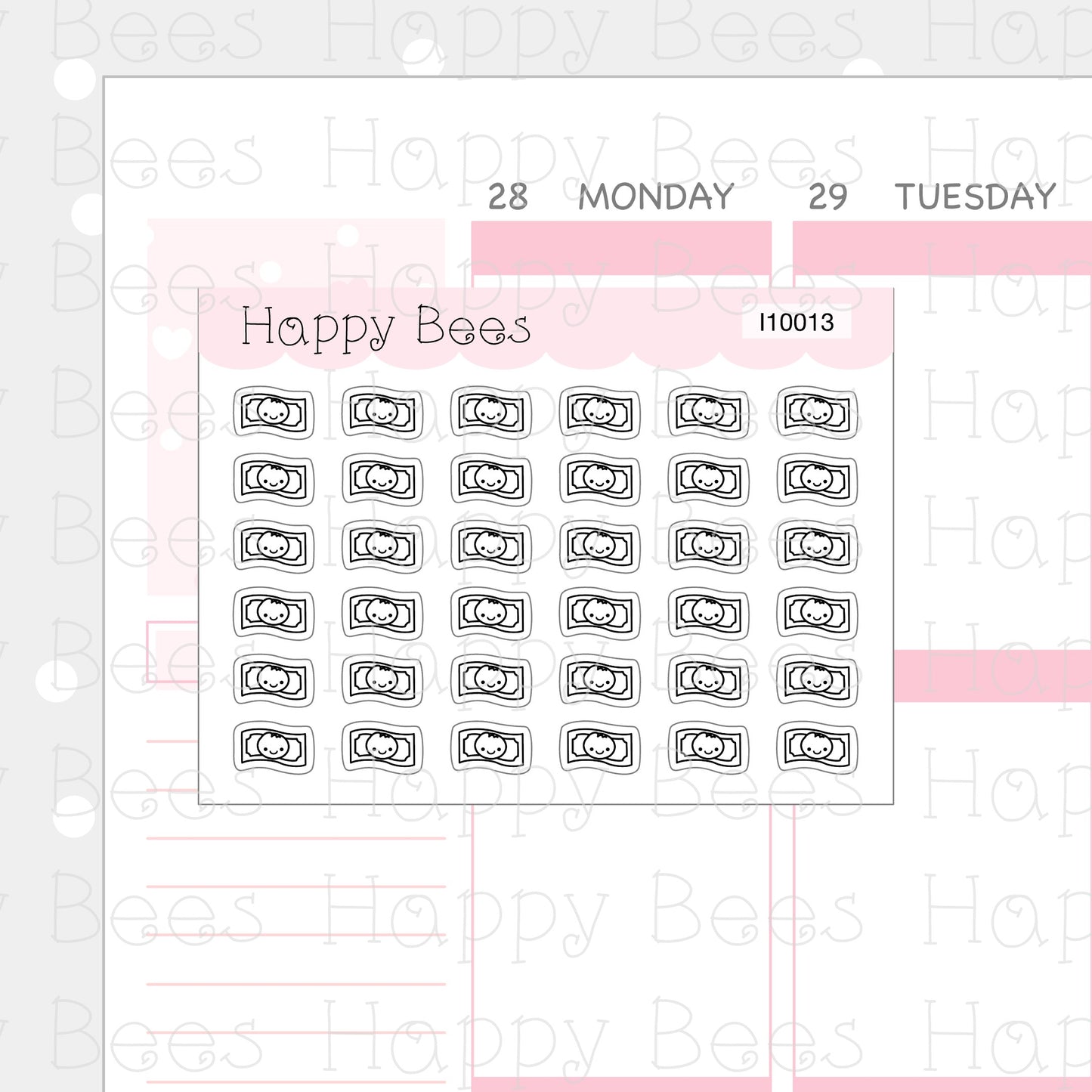 Tiny Minimal Icons / Daily Life - Cute Doodles Planner Stickers I10013