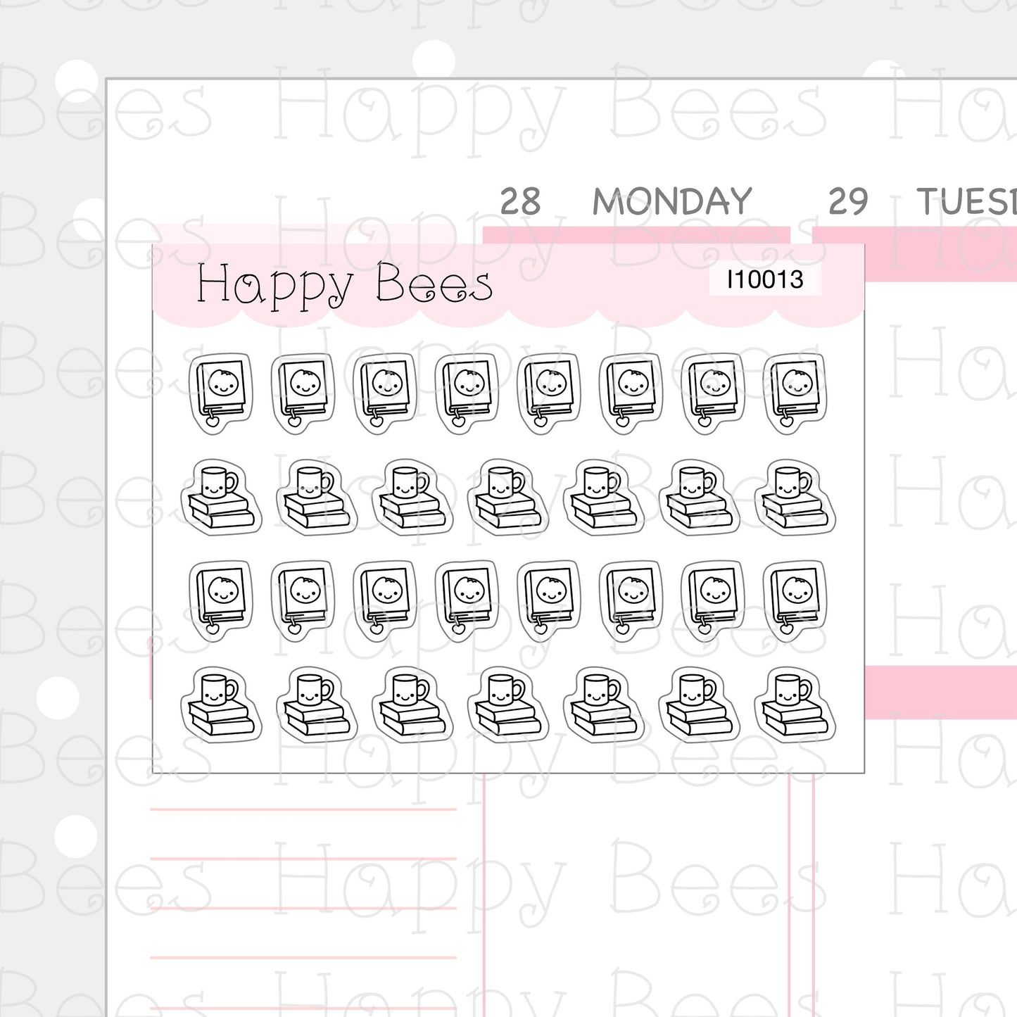 Tiny Minimal Icons - Cute Doodles Planner Stickers I10013