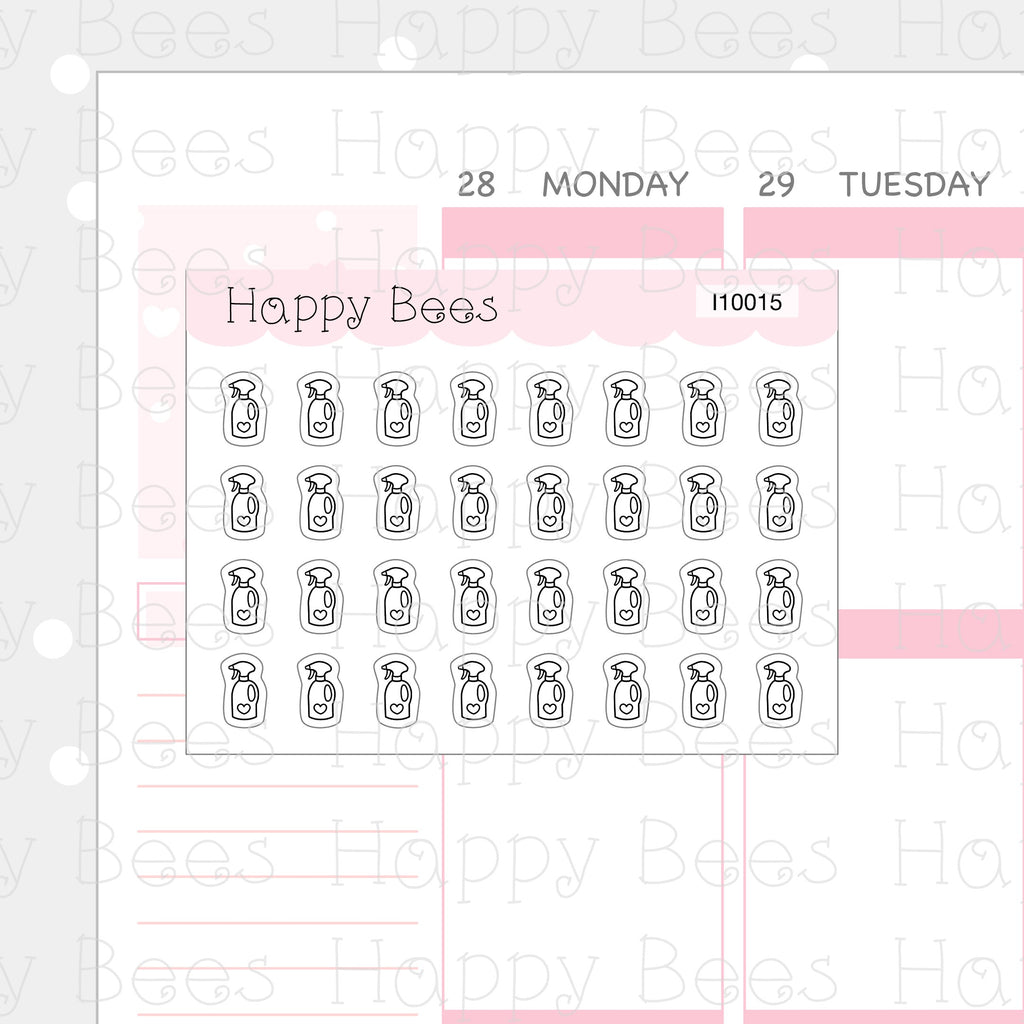 Tiny Minimal Icons / Chores - Cute Doodles Planner Stickers I10015
