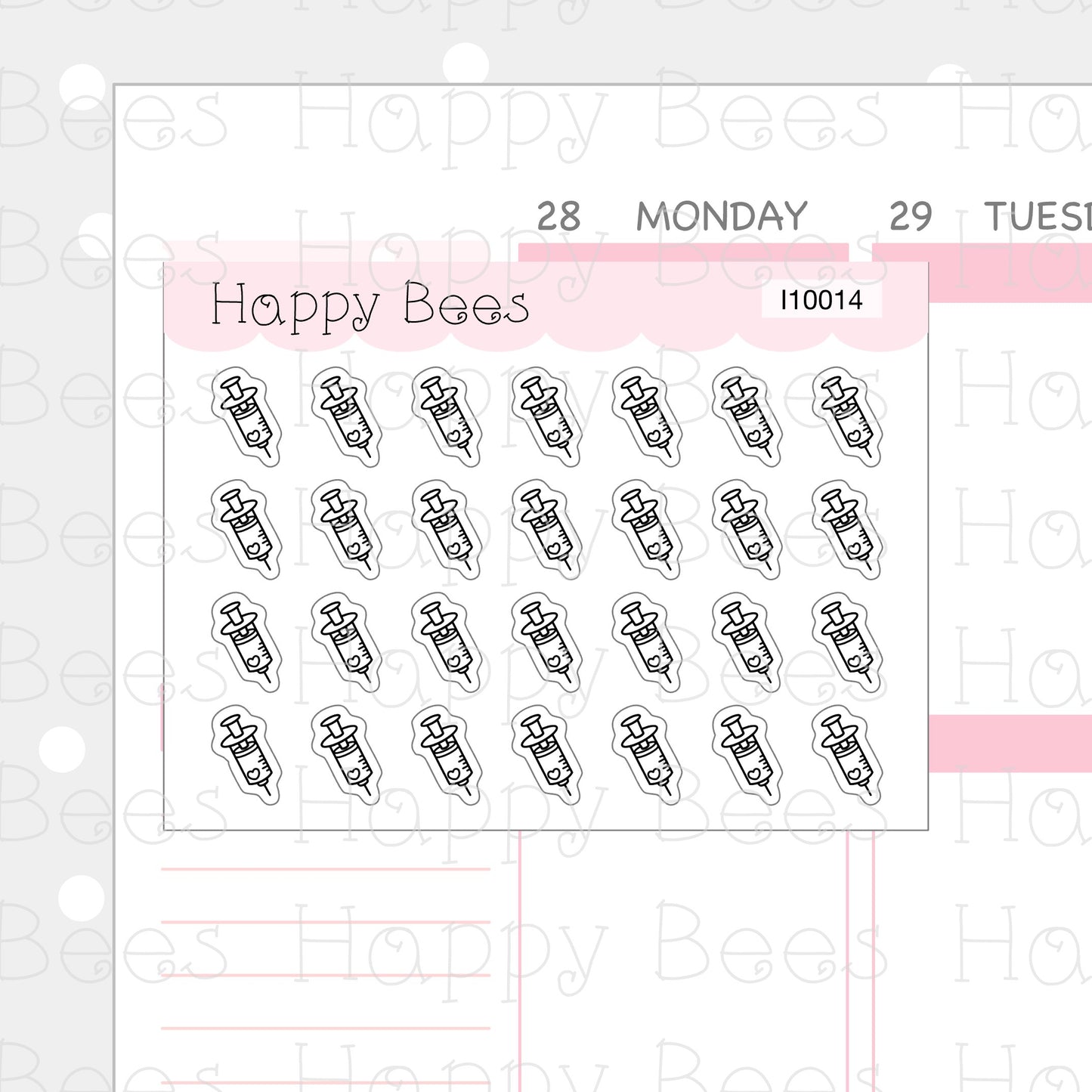 Tiny Minimal Icons / Health & Self Care - Cute Doodles Planner Stickers I10014