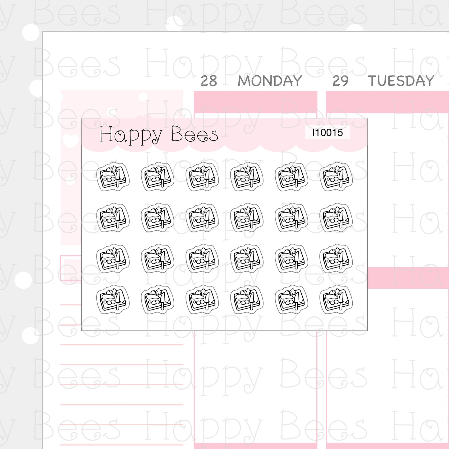 Tiny Minimal Icons / Chores - Cute Doodles Planner Stickers I10015