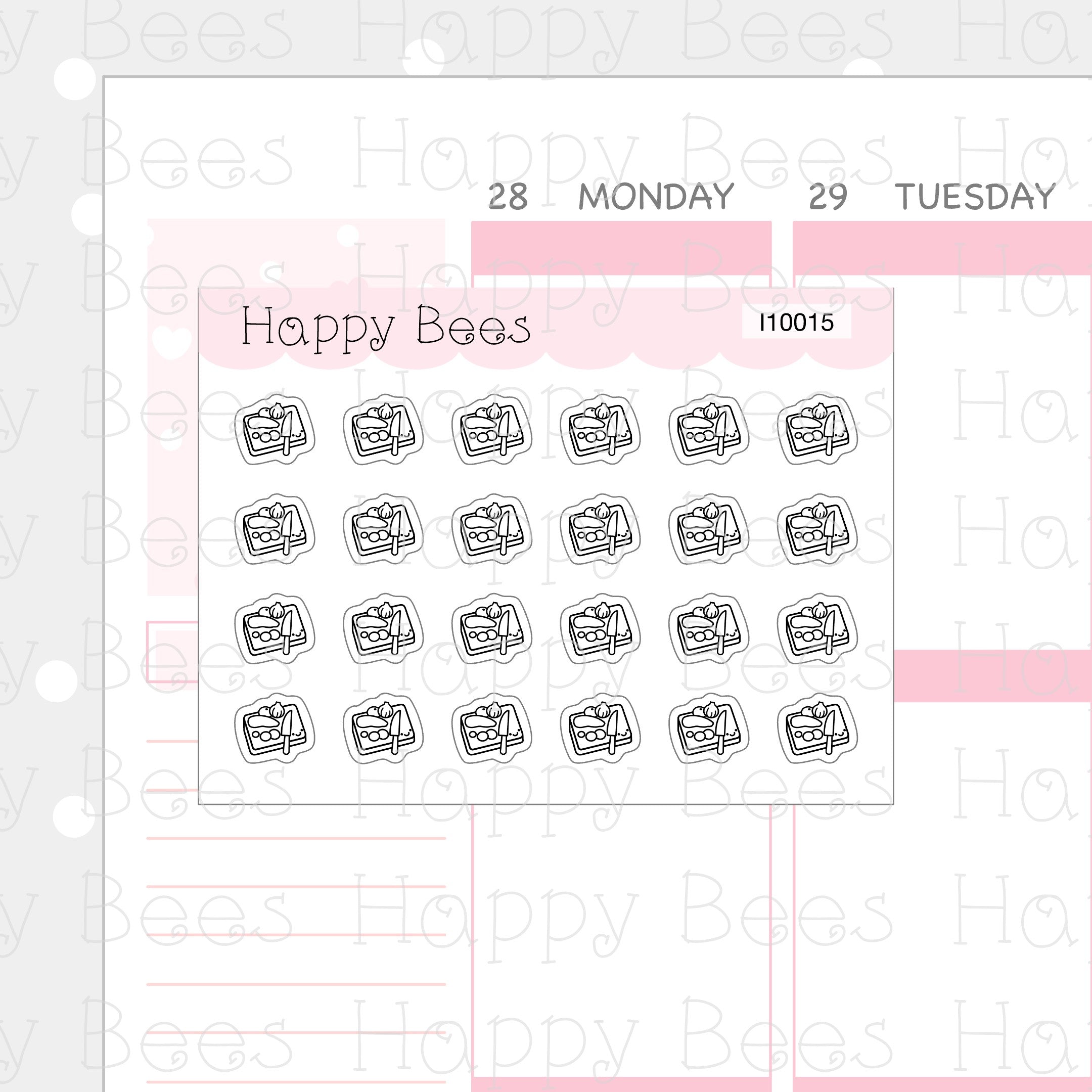 Tiny Minimal Icons / Chores - Cute Doodles Planner Stickers I10015