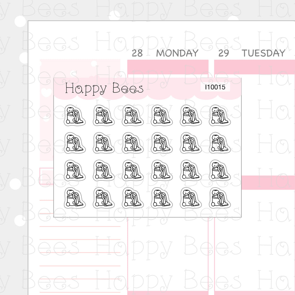 Tiny Minimal Icons / Chores - Cute Doodles Planner Stickers I10015