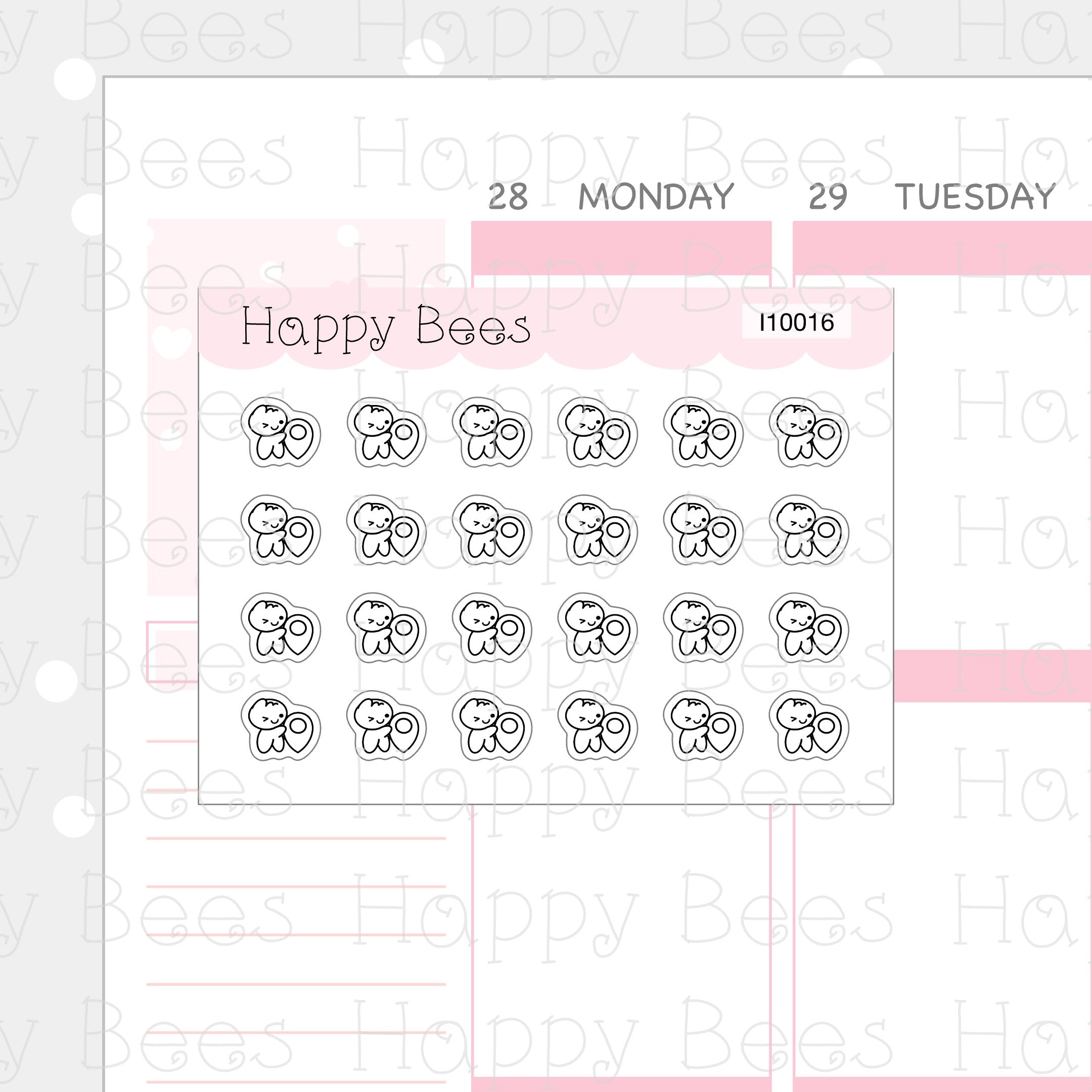 Tiny Minimal Icons / Hobbies - Cute Doodles Planner Stickers I10016