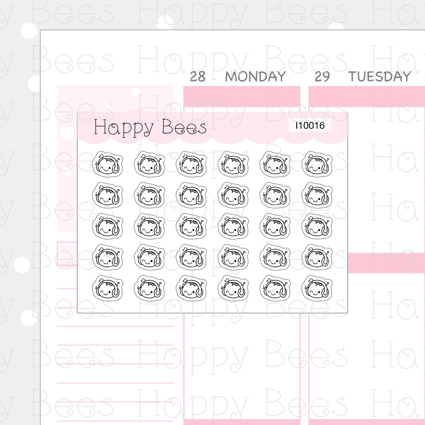 Tiny Minimal Icons / Hobbies - Cute Doodles Planner Stickers I10016