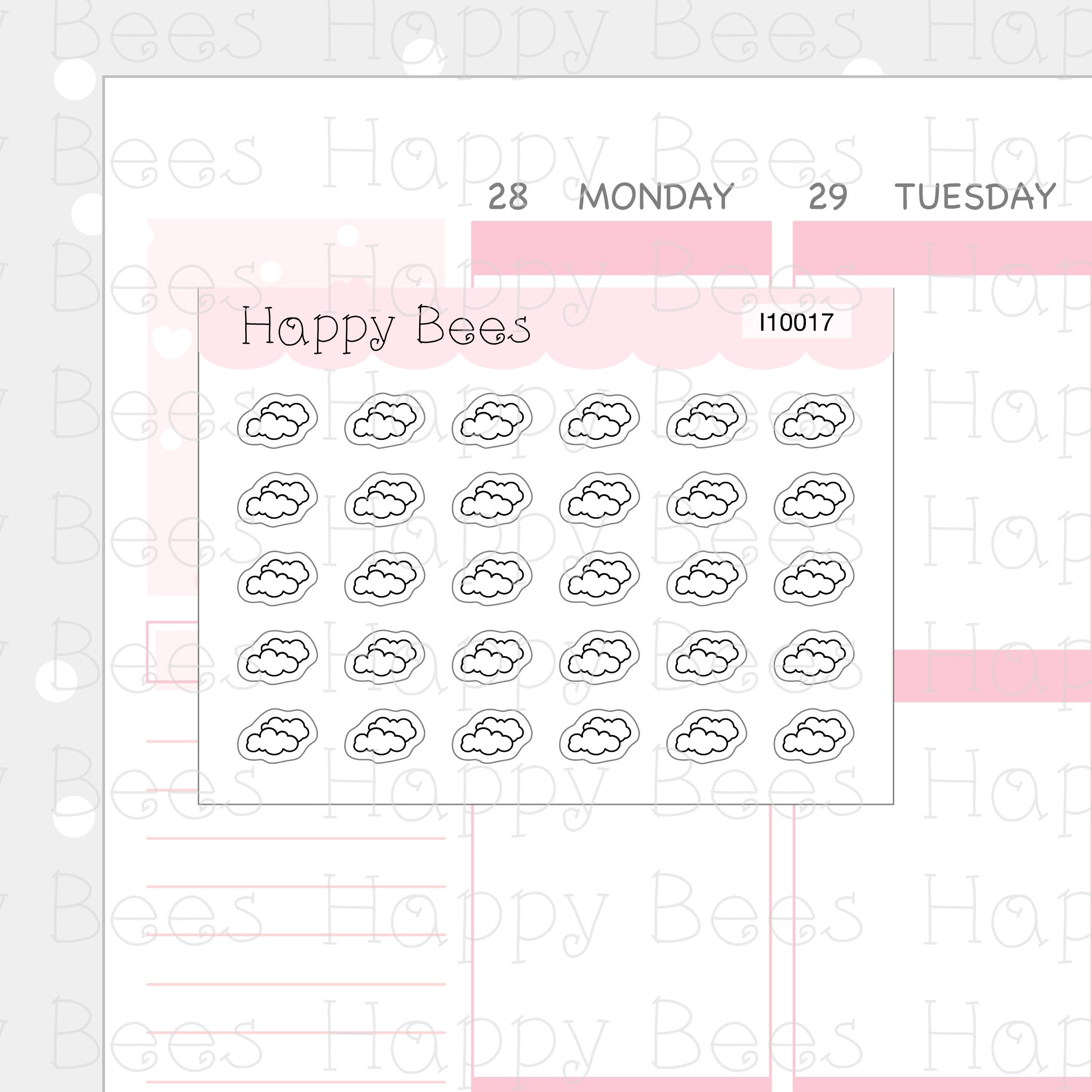Tiny Minimal Icons / Weather - Cute Doodles Planner Stickers I10017