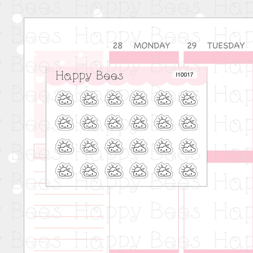 Tiny Minimal Icons / Weather - Cute Doodles Planner Stickers I10017