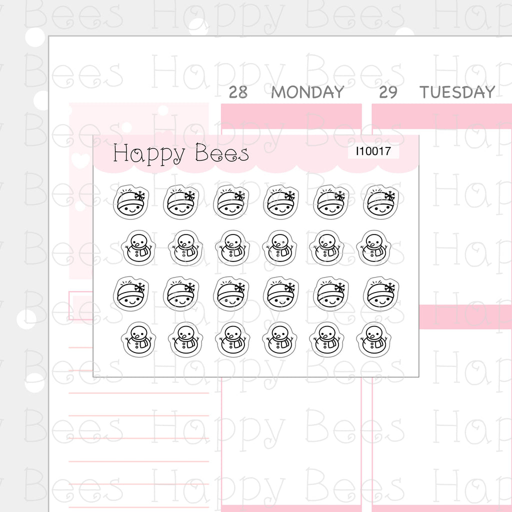Tiny Minimal Icons / Weather - Cute Doodles Planner Stickers I10017