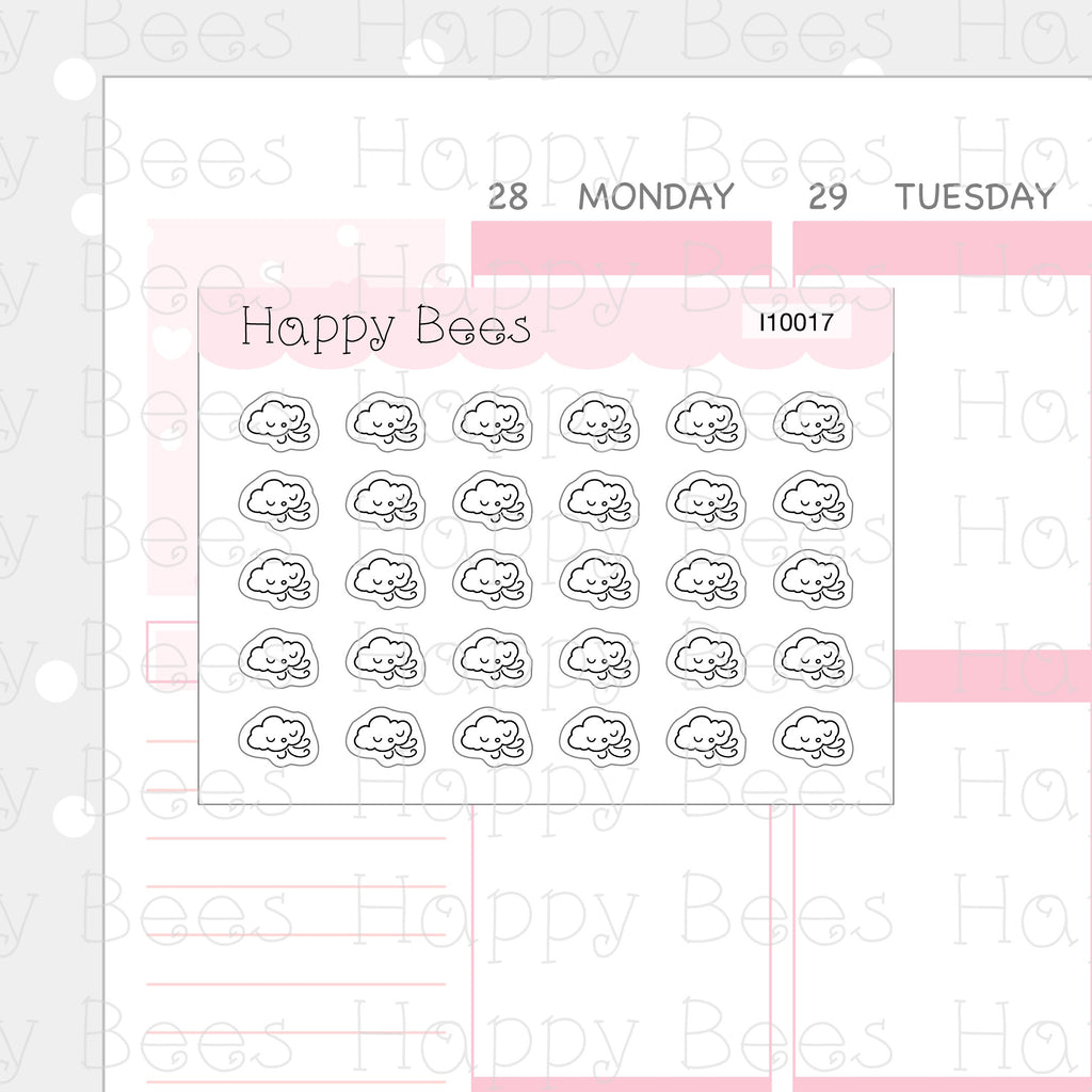 Tiny Minimal Icons / Weather - Cute Doodles Planner Stickers I10017