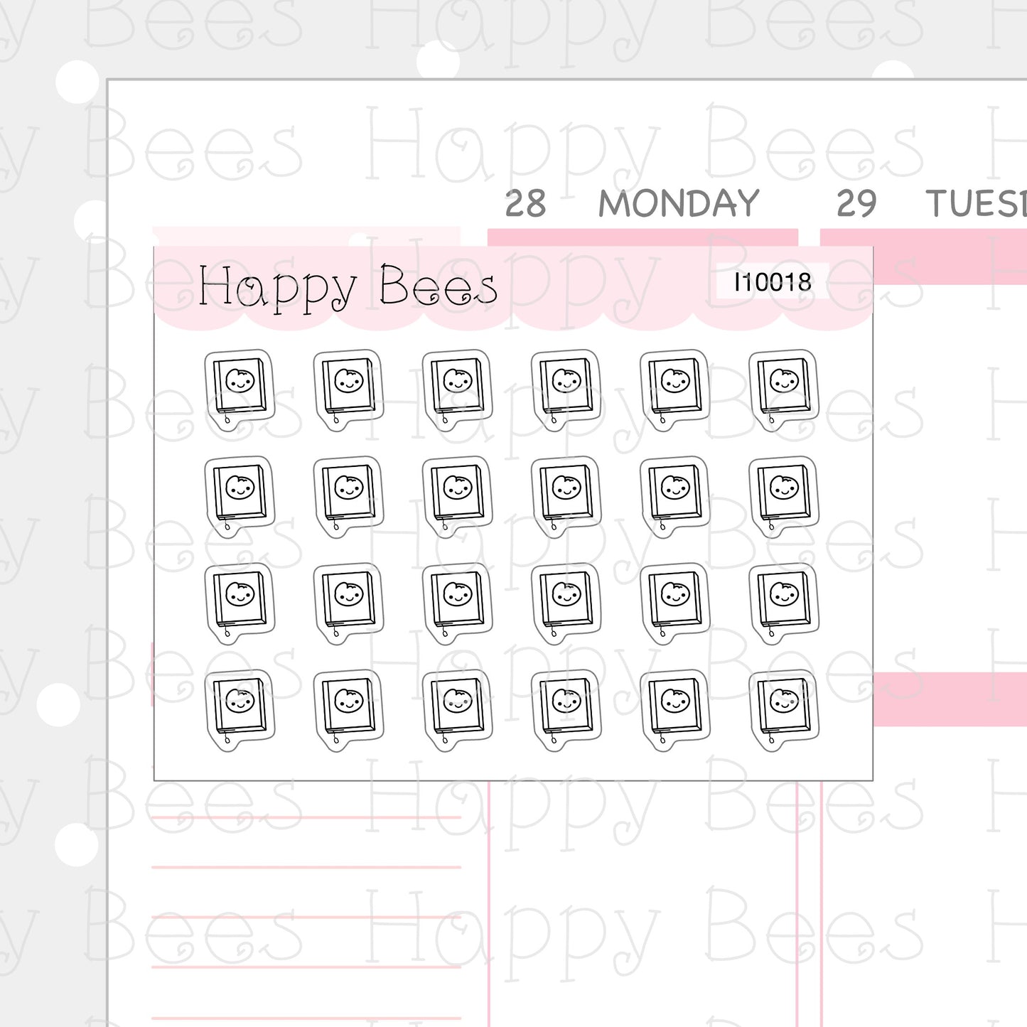 Tiny Minimal Icons / Planning - Cute Doodles Planner Stickers I10018
