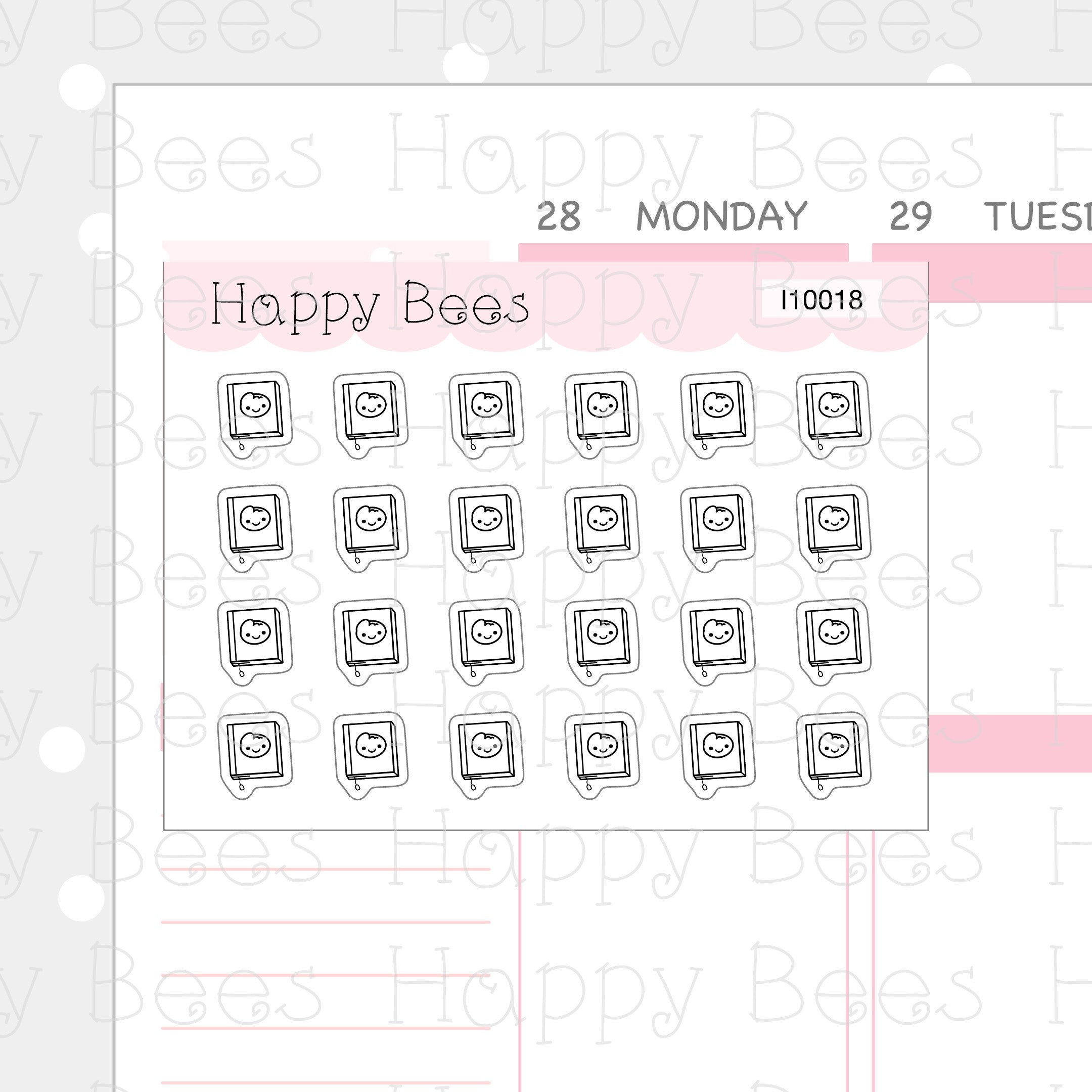 Tiny Minimal Icons / Planning - Cute Doodles Planner Stickers I10018