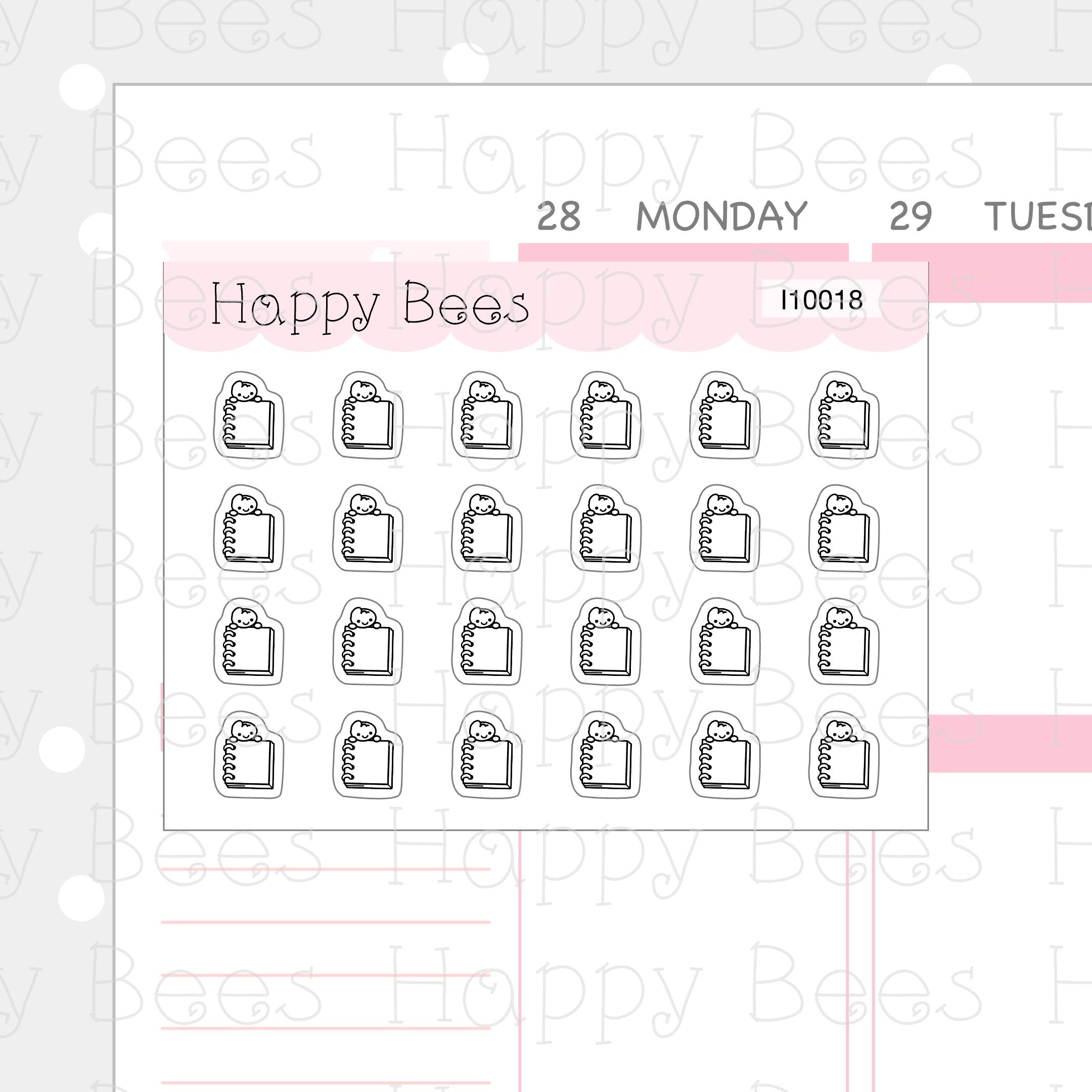Tiny Minimal Icons / Planning - Cute Doodles Planner Stickers I10018