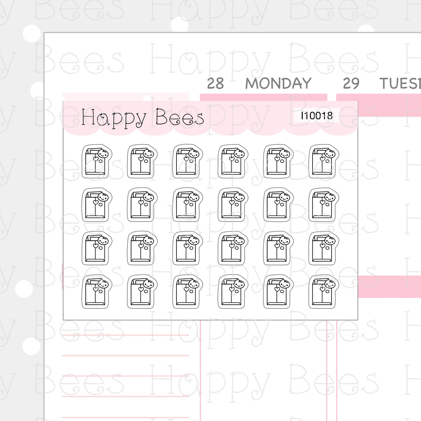 Tiny Minimal Icons / Planning - Cute Doodles Planner Stickers I10018