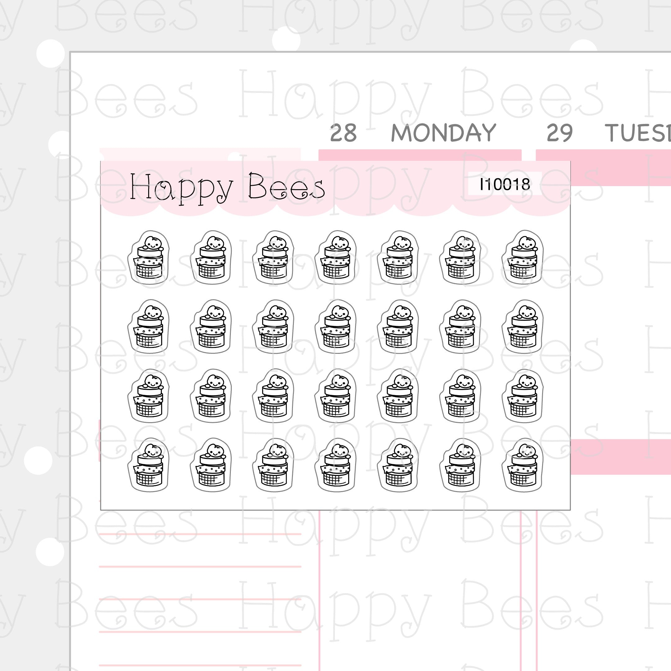 Tiny Minimal Icons / Planning - Cute Doodles Planner Stickers I10018