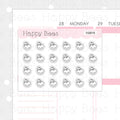 Tiny Minimal Icons / Emotions - Cute Doodles Planner Stickers I10019