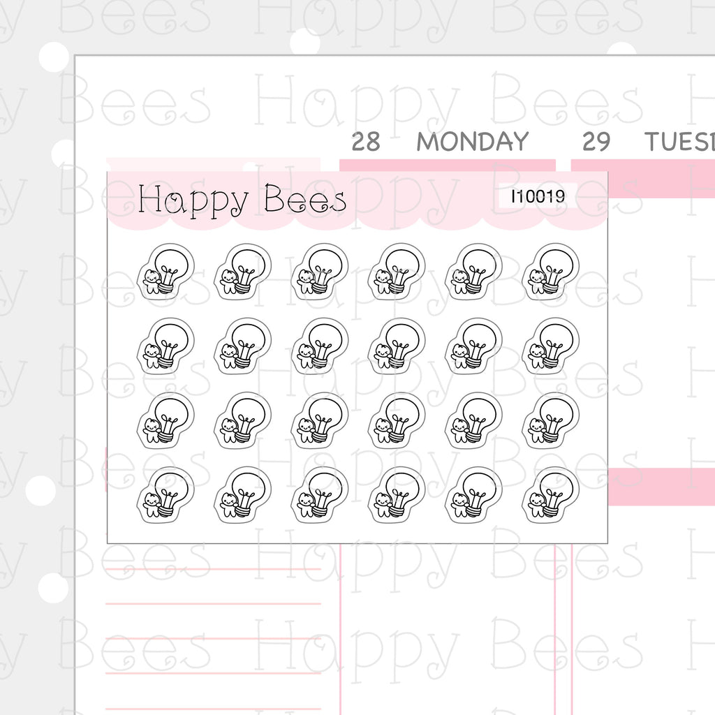 Tiny Minimal Icons / Emotions - Cute Doodles Planner Stickers I10019