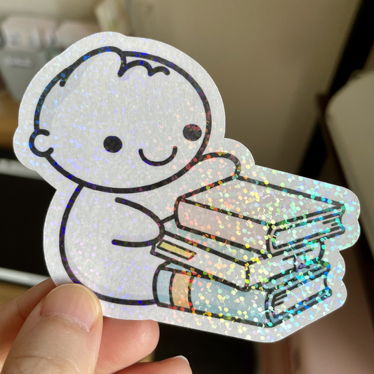 Books Holographic Die Cut - Cute Doodles Bullet Journal Planner Stickers DC10022