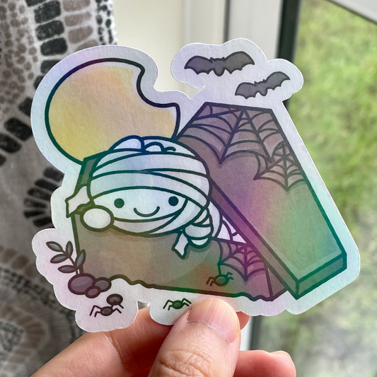 Mummy Holographic Die Cut - Cute Doodles Bullet Journal Planner Stickers DC10026