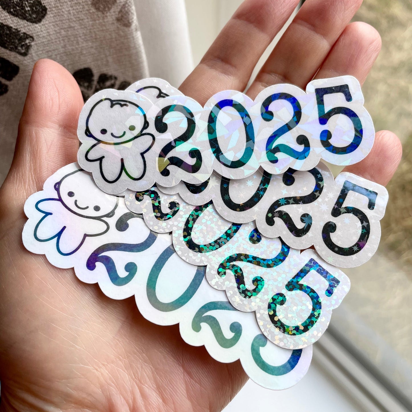 2025 New Year Die Cut Doodles - Cute Bullet Journal Planner Stickers DC10048