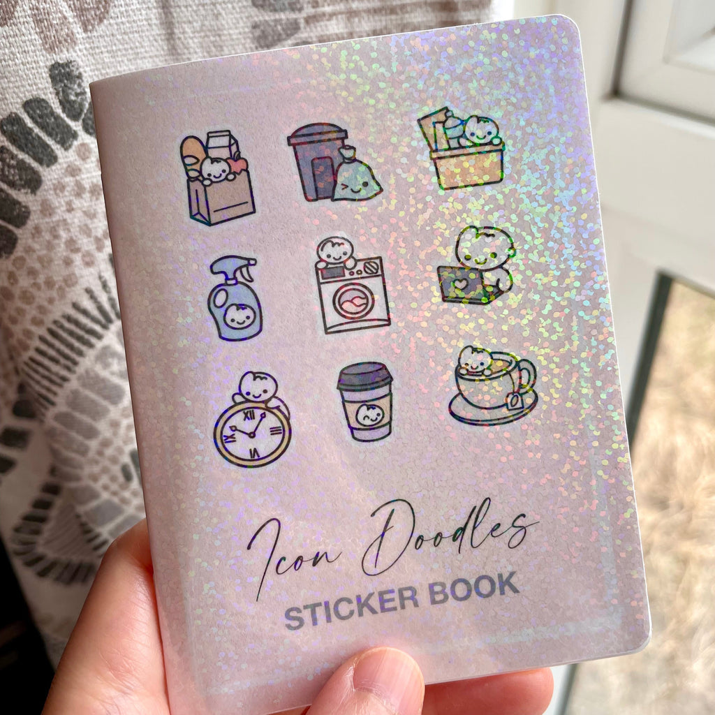 Icon Doodles Sticker Book - Cute Functional Journal Planner Stickers SB10007