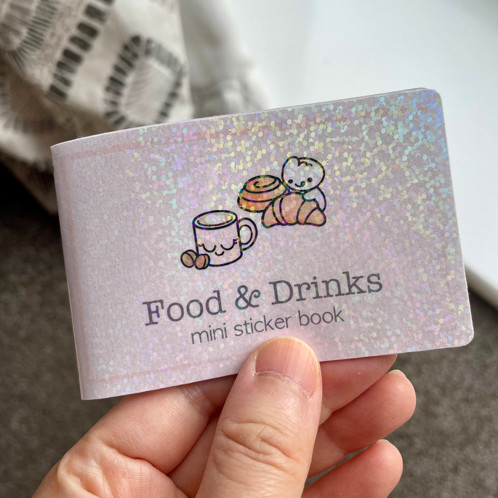Food & Drinks Mini Sticker Book - Cute Doodles Planning Planner Stickers SB10009