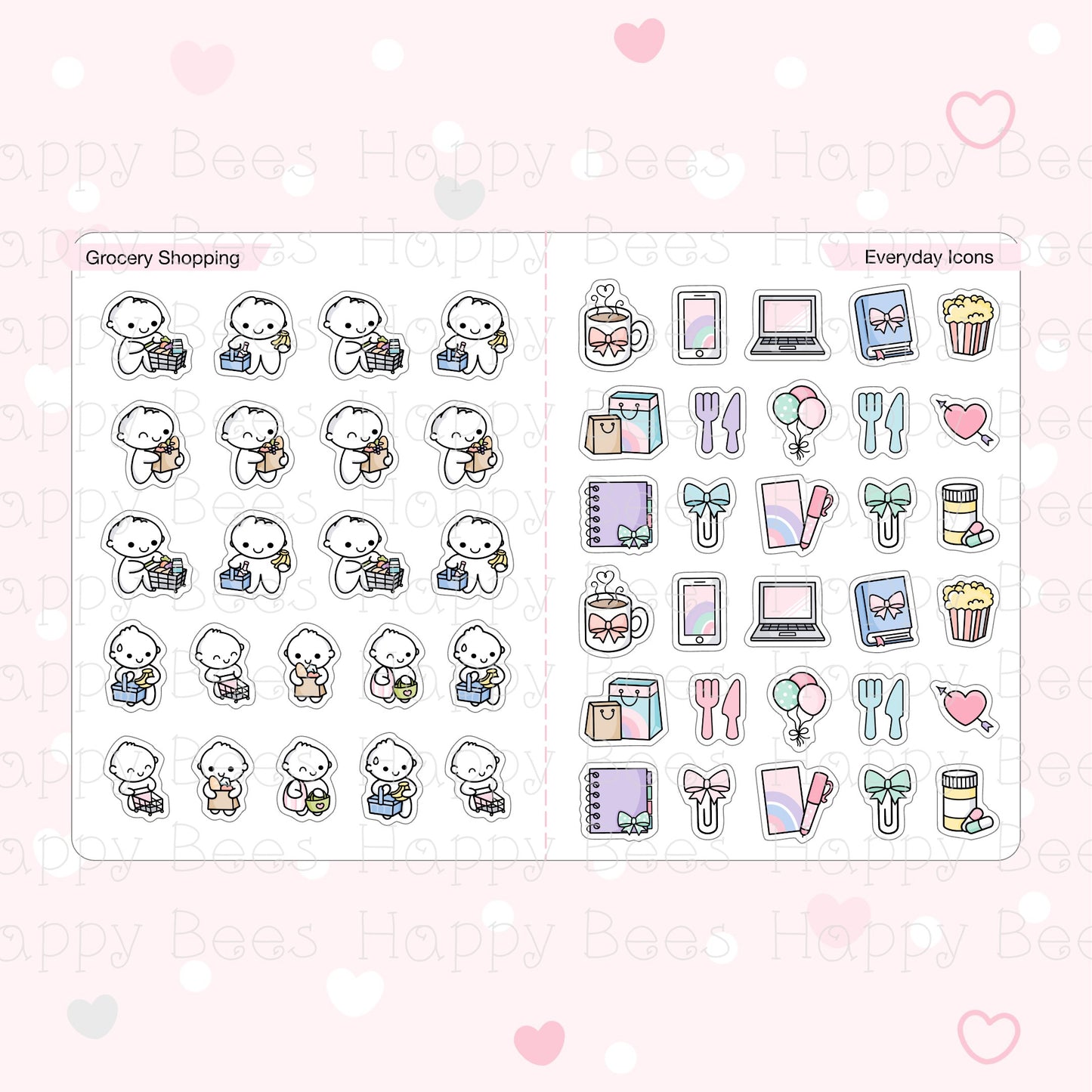 Essential Sticker Book - Cute Doodles Journal Planner Stickers SB10001