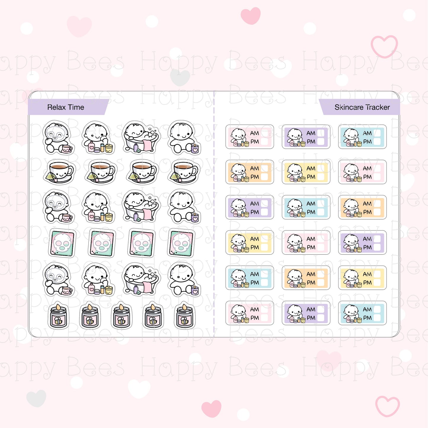 Self Care Sticker Book - Cute Doodles Journal Planner Stickers SB10004