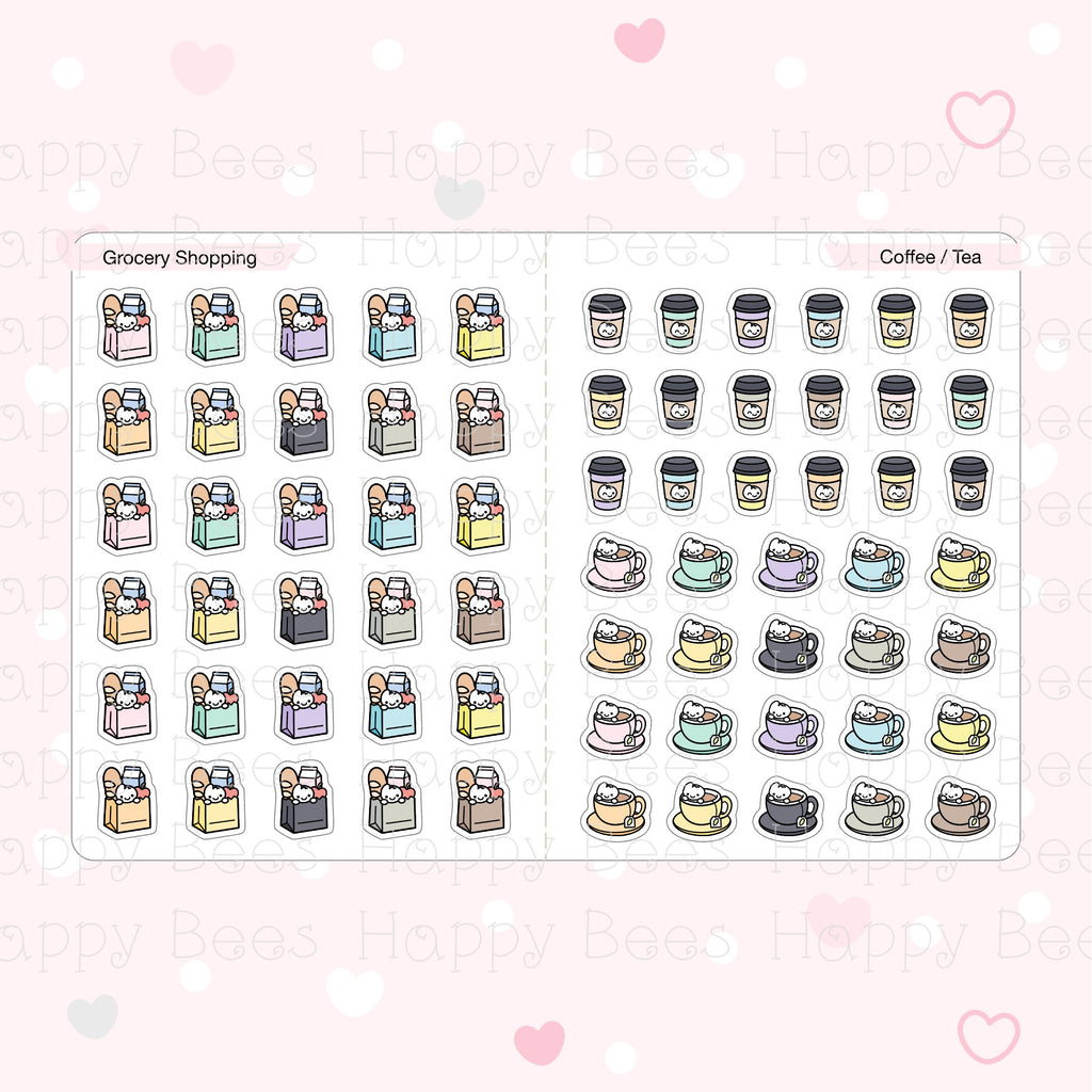 Icon Doodles Sticker Book - Cute Functional Journal Planner Stickers SB10007