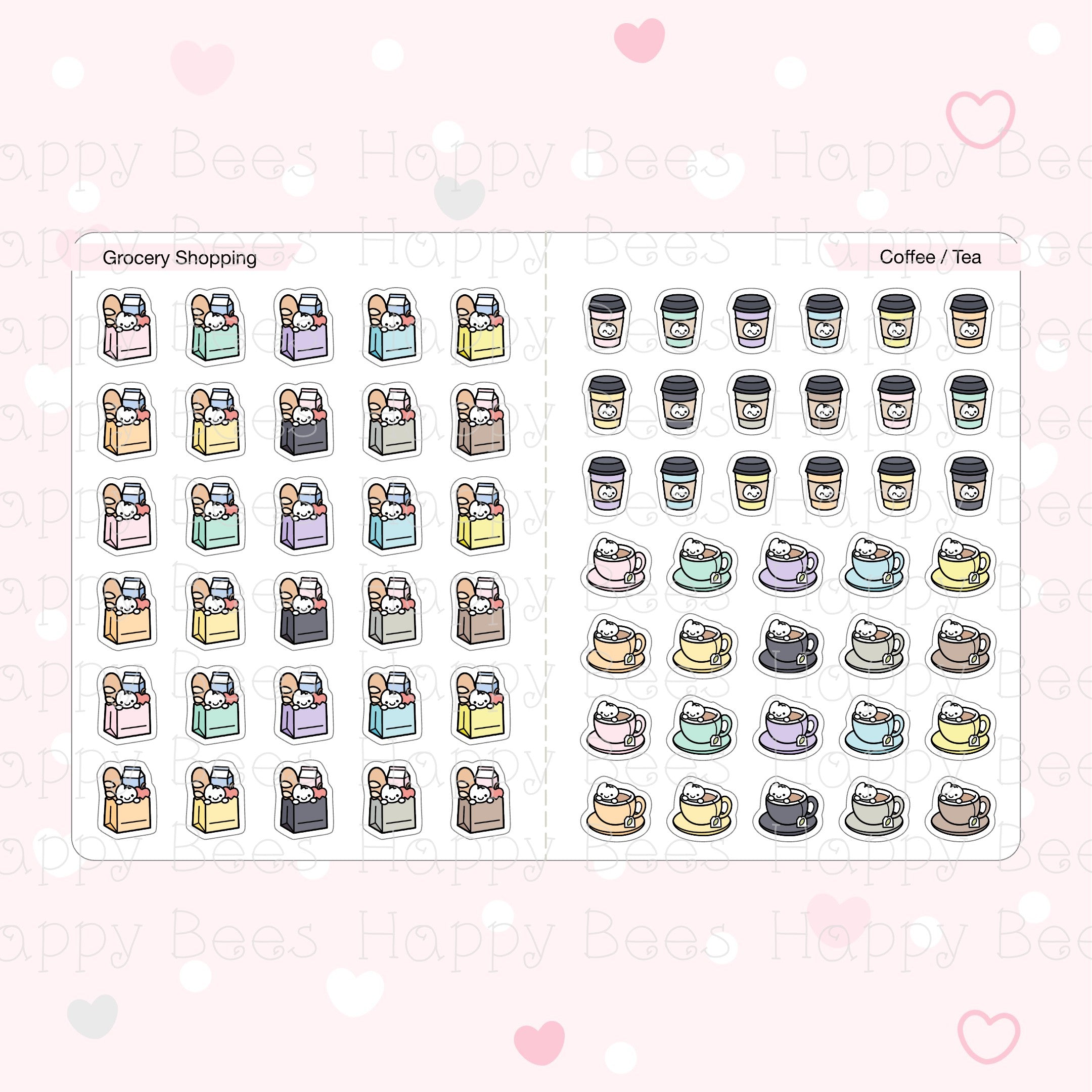 Icon Doodles Sticker Book - Cute Functional Journal Planner Stickers SB10007
