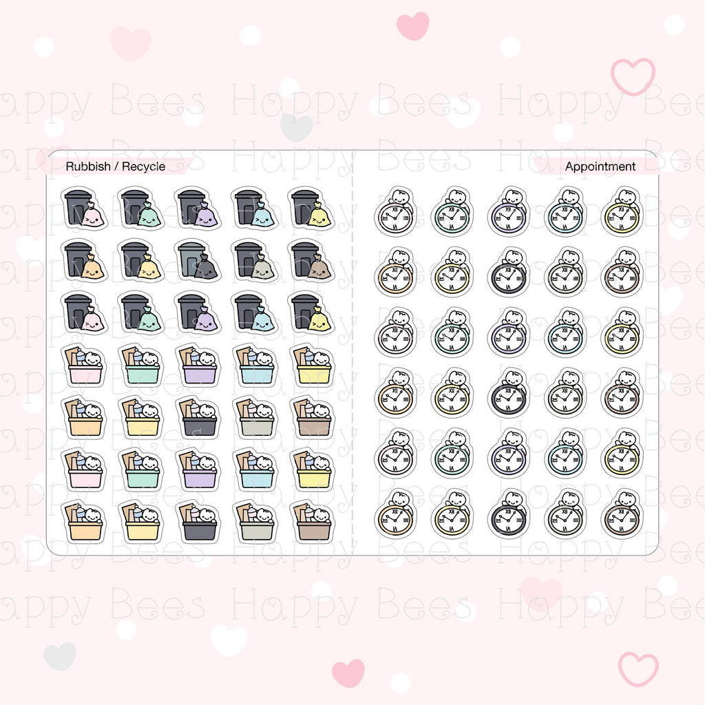 Icon Doodles Sticker Book - Cute Functional Journal Planner Stickers SB10007