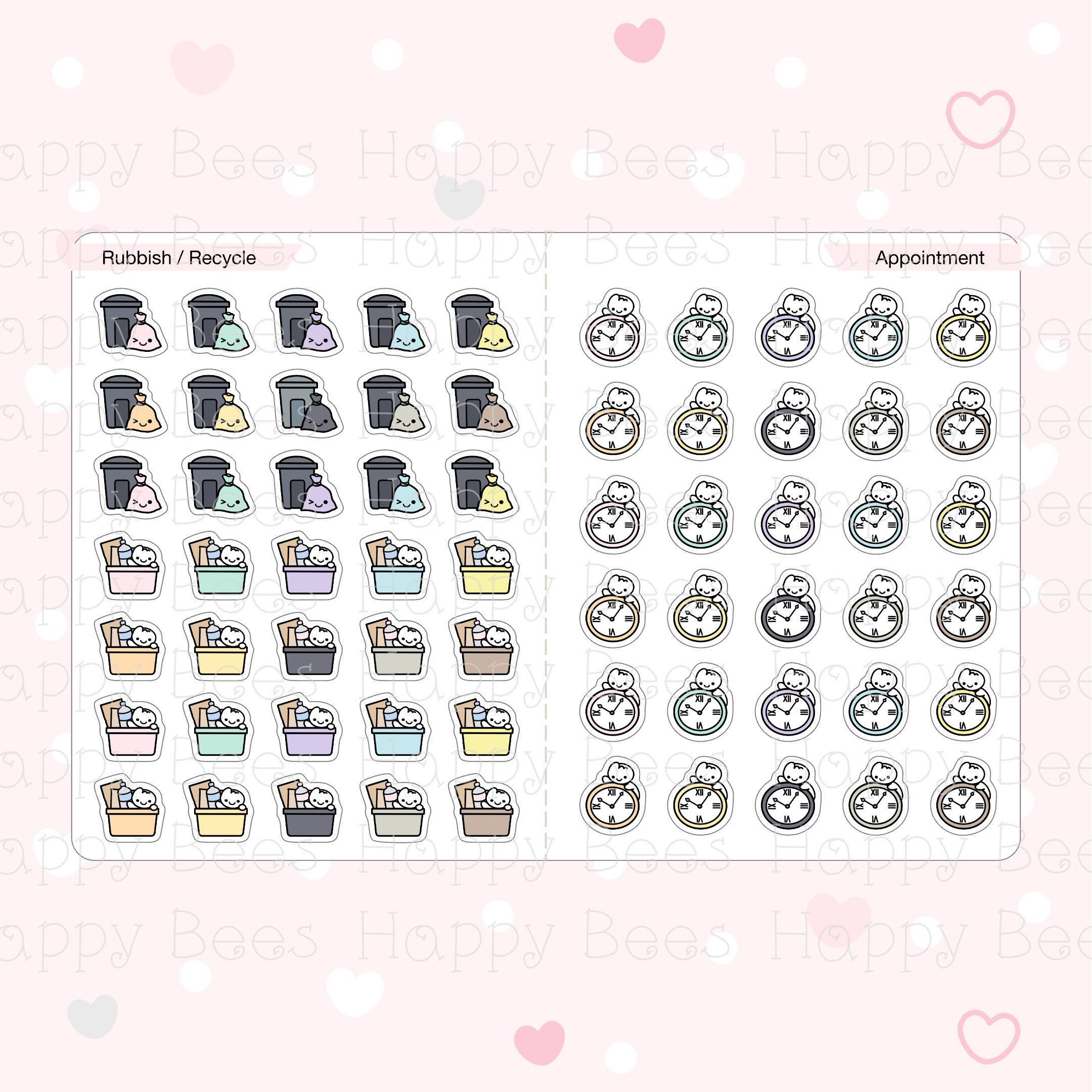 Icon Doodles Sticker Book - Cute Functional Journal Planner Stickers SB10007