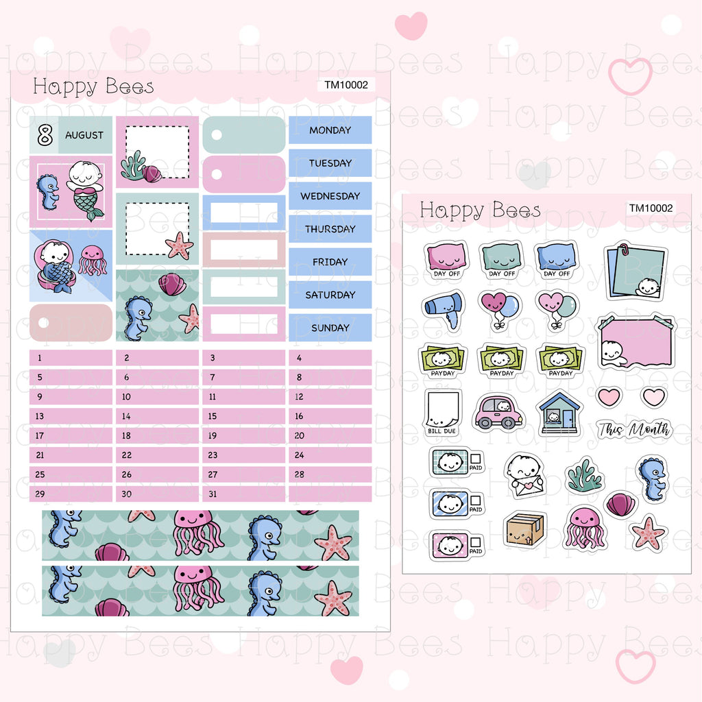 Hobonichi Techo A6 Monthly Planner Sticker Kit TM10001-12