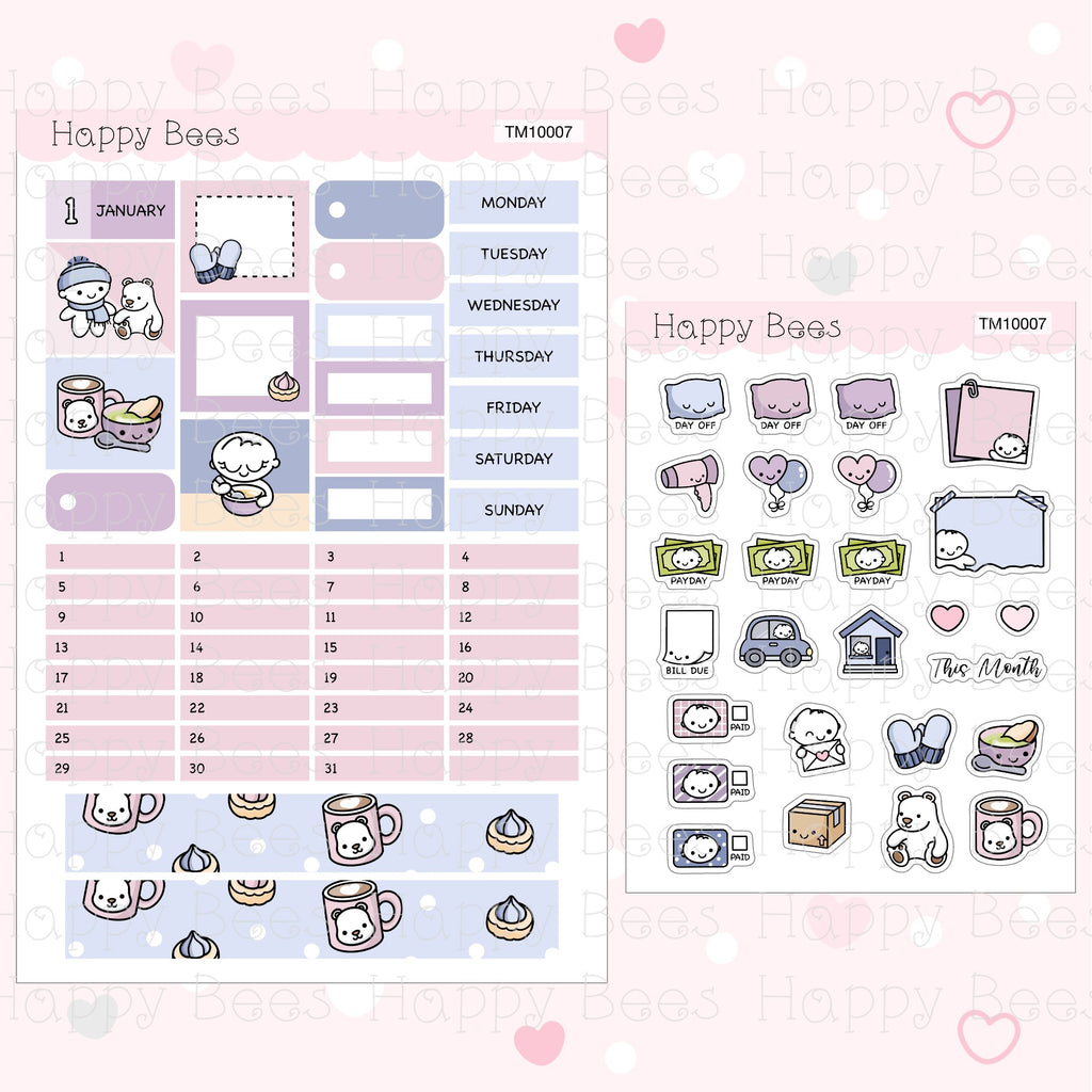 Hobonichi Techo A6 Monthly Planner Sticker Kit TM10001-12
