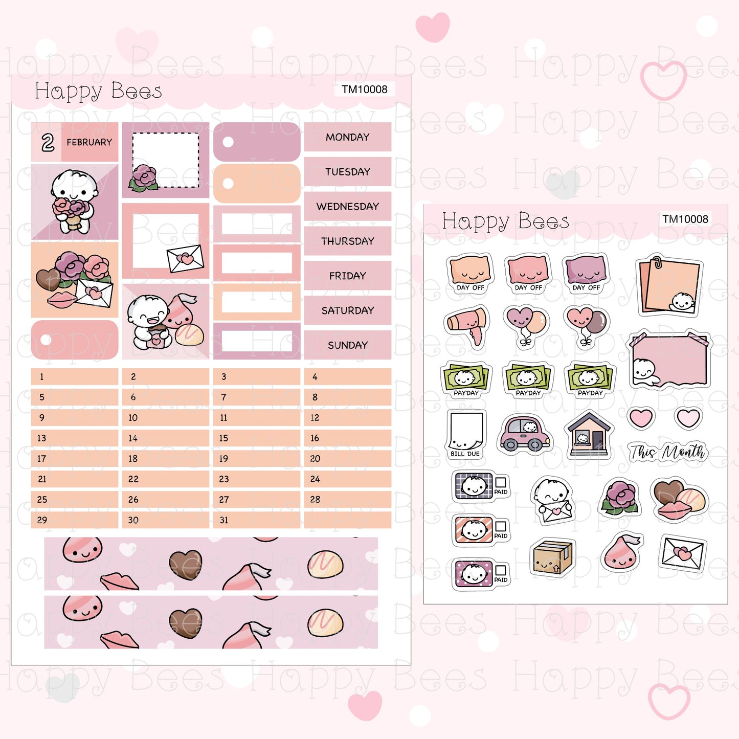 Hobonichi Techo A6 Monthly Planner Sticker Kit TM10001-12