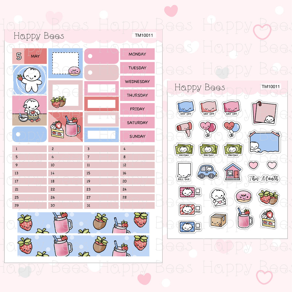 Hobonichi Techo A6 Monthly Planner Sticker Kit TM10001-12