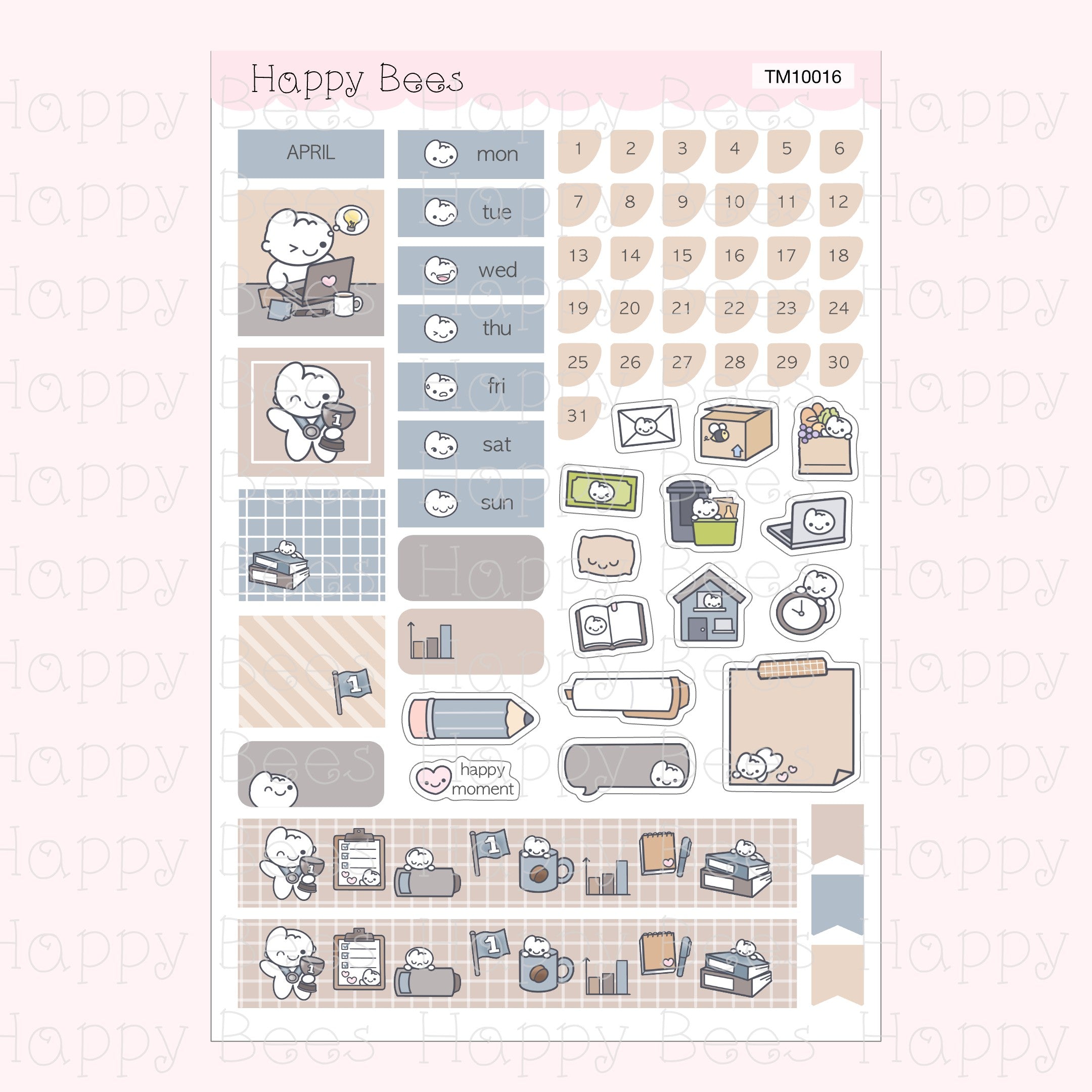Hobonichi Techo A6 Monthly Planner Sticker Kit Vol. 3 TM10013-24