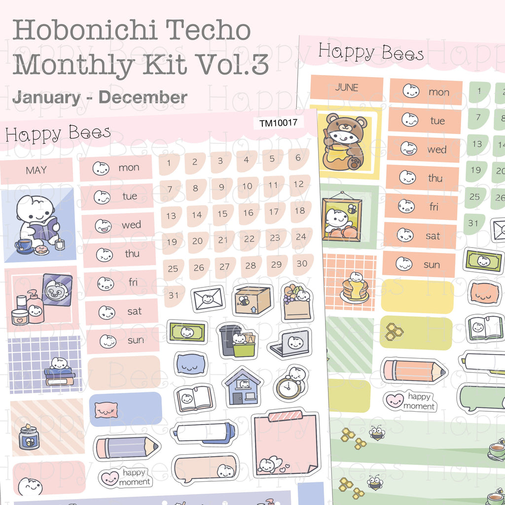 Hobonichi Techo A6 Monthly Planner Sticker Kit Vol. 3 TM10013-24