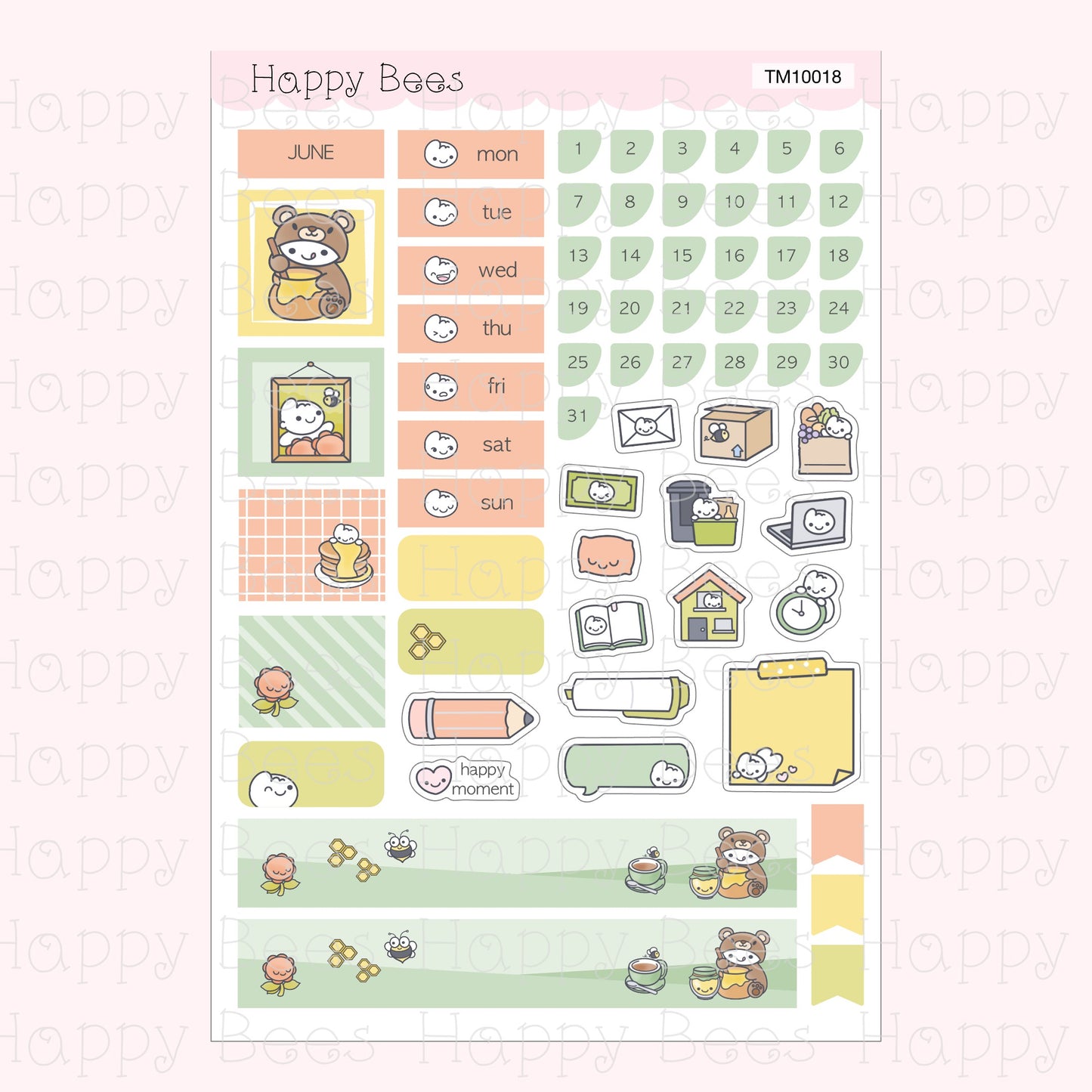 Hobonichi Techo A6 Monthly Planner Sticker Kit Vol. 3 TM10013-24