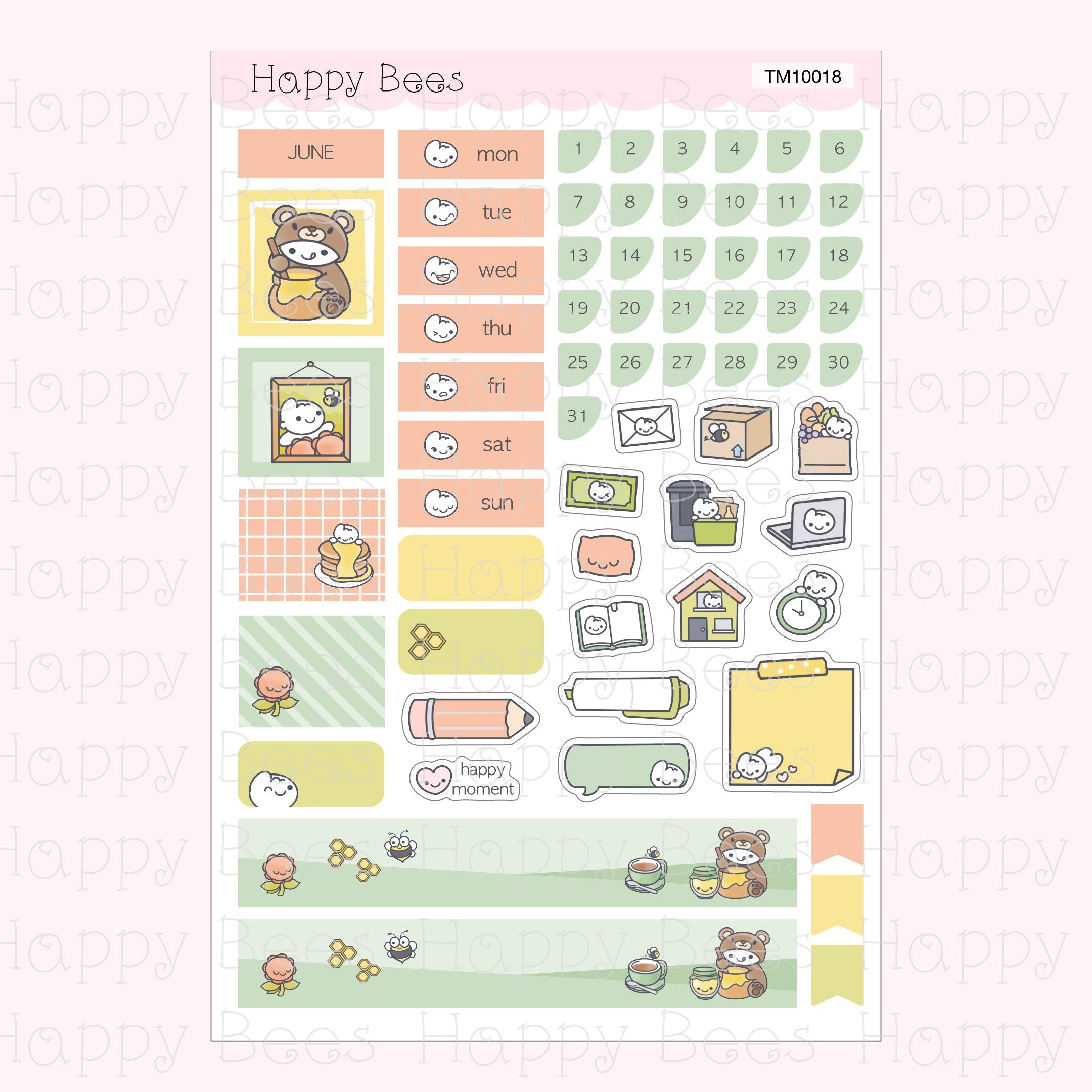 Hobonichi Techo A6 Monthly Planner Sticker Kit Vol. 3 TM10013-24