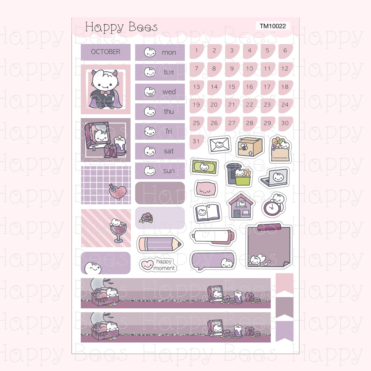 Hobonichi Techo A6 Monthly Planner Sticker Kit Vol. 3 TM10013-24